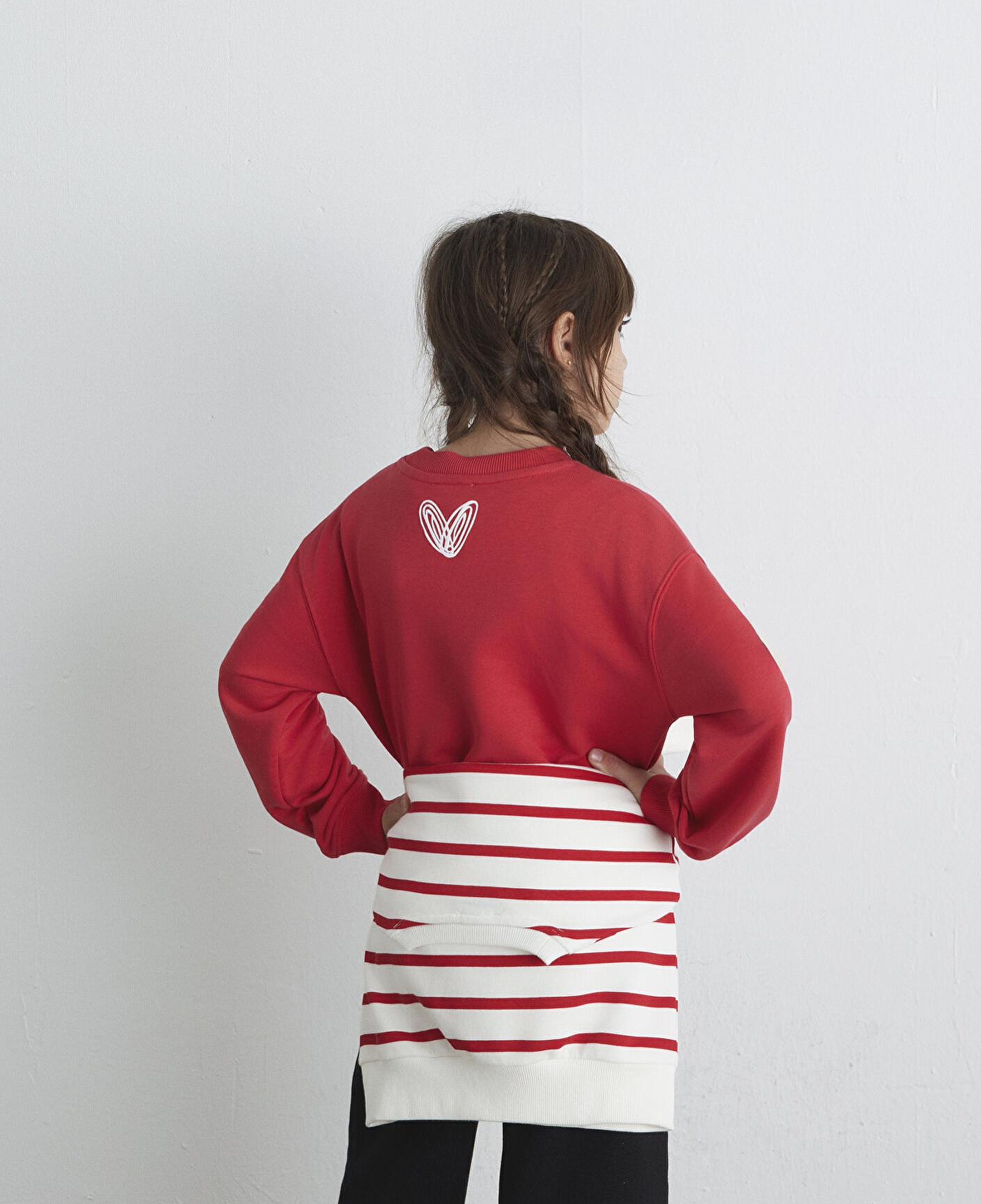 Mavi Baskılı Kırmızı Sweatshirt 7S10131-84538