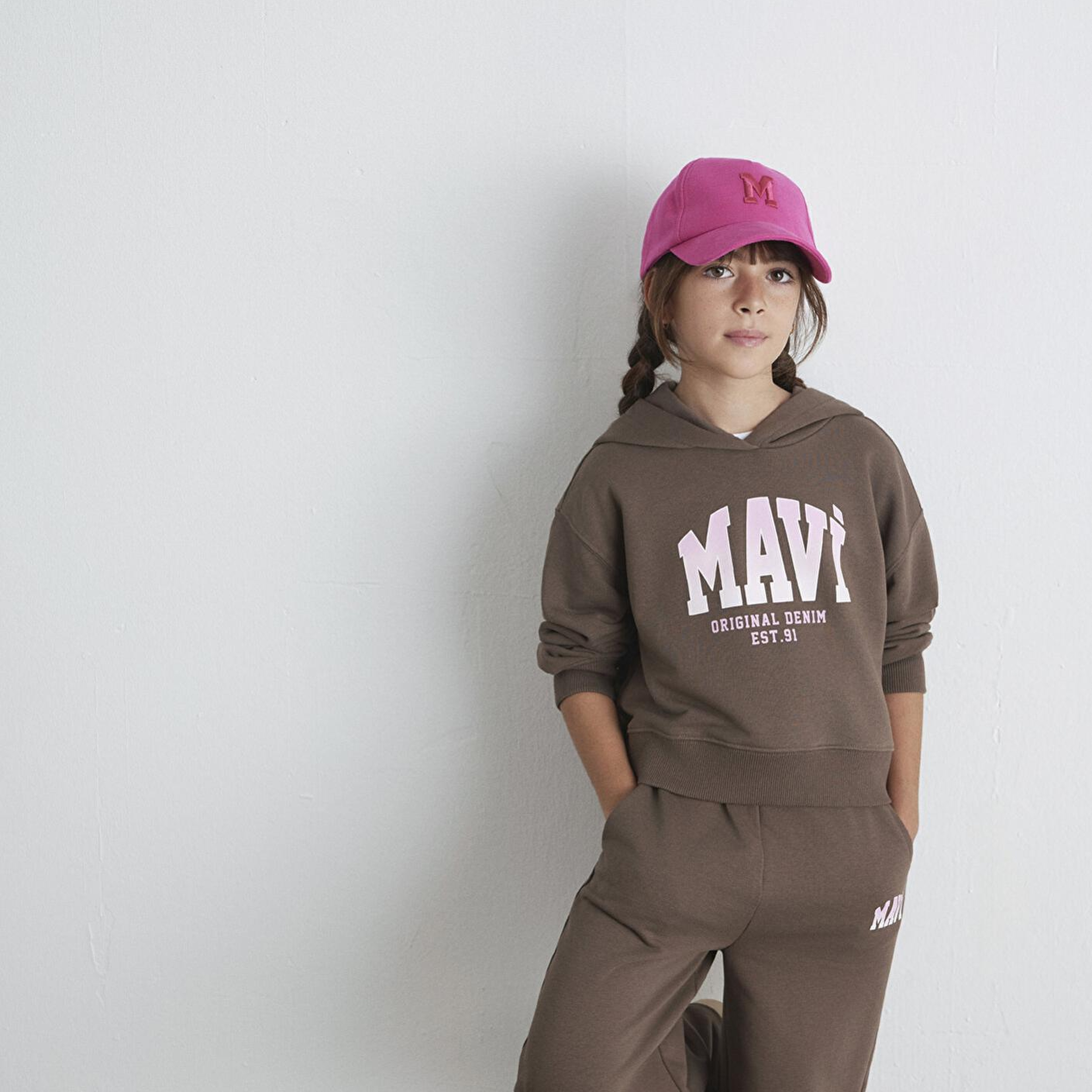 Mavi Mavi Logo Baskılı Kahverengi Sweatshirt 7S10124-87181