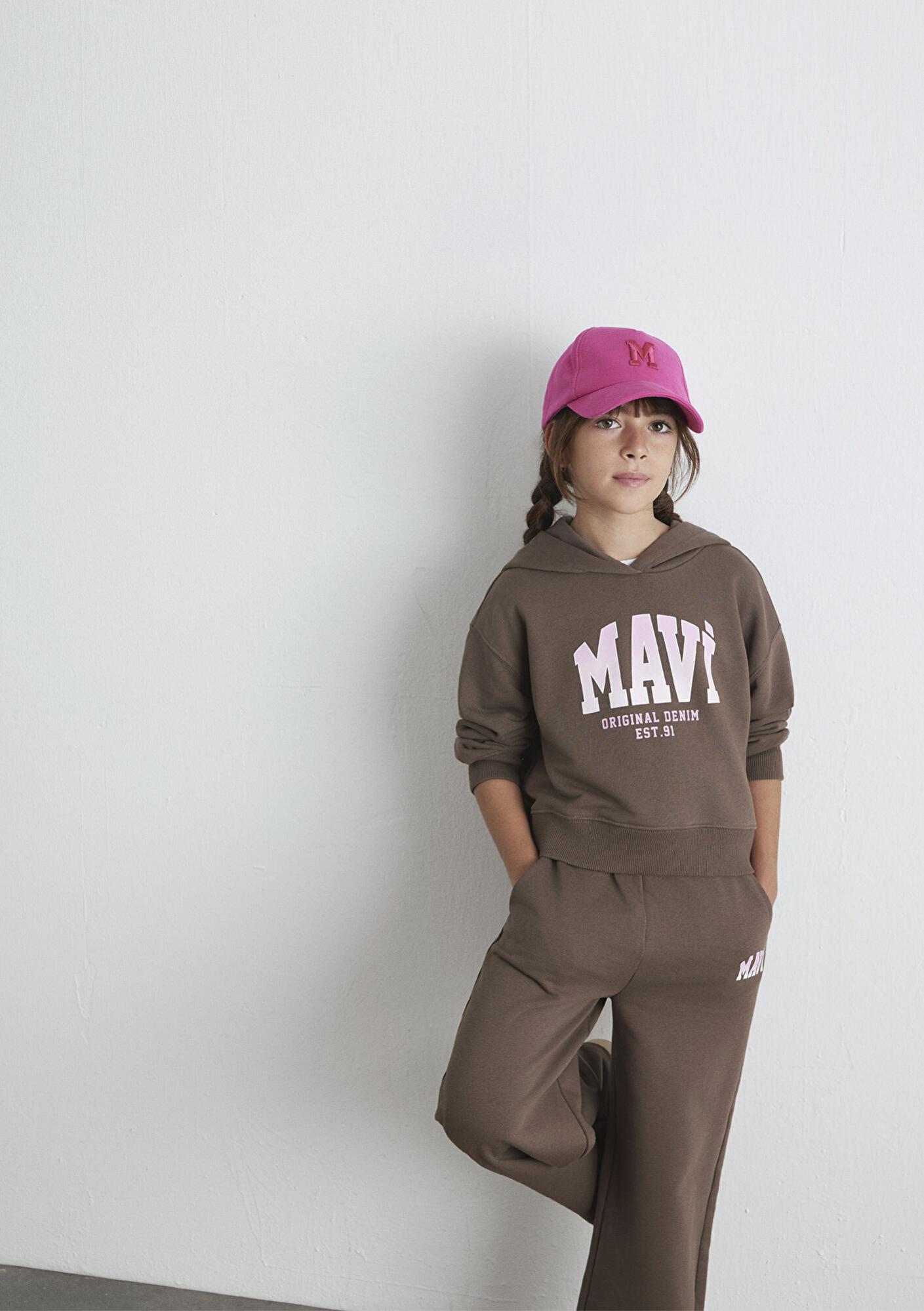 Mavi Mavi Logo Baskılı Kahverengi Sweatshirt 7S10124-87181