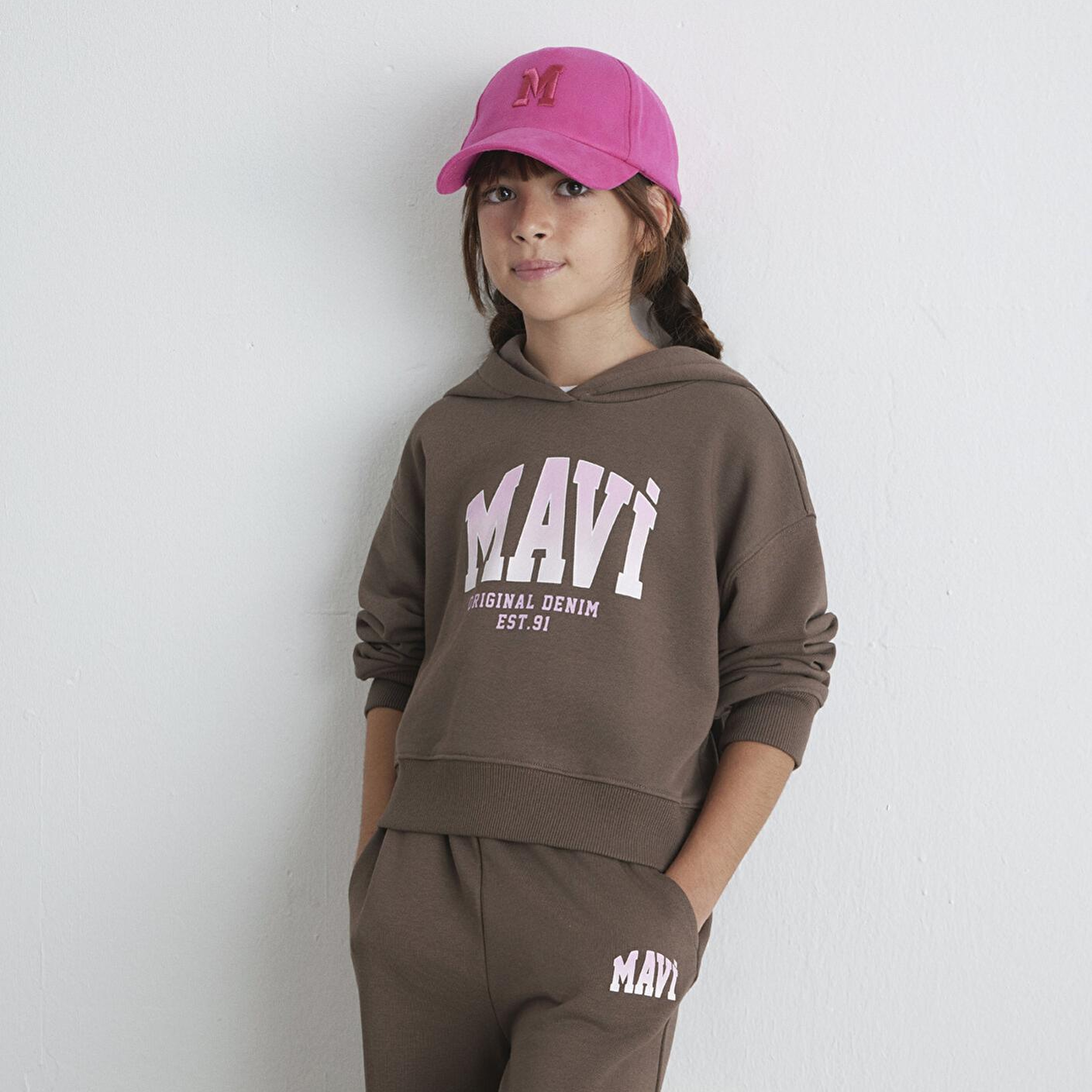 Mavi Mavi Logo Baskılı Kahverengi Sweatshirt 7S10124-87181