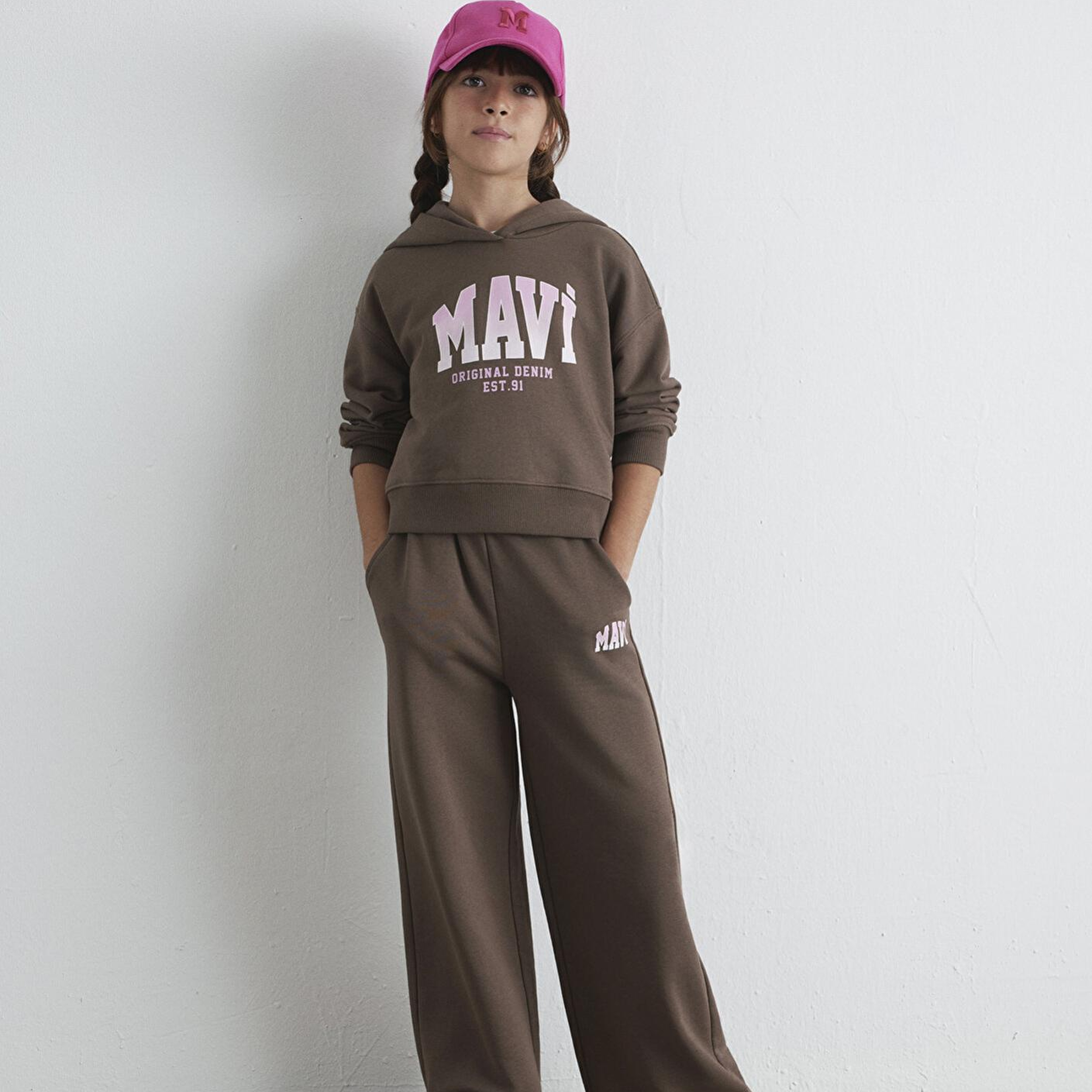 Mavi Mavi Logo Baskılı Kahverengi Sweatshirt 7S10124-87181