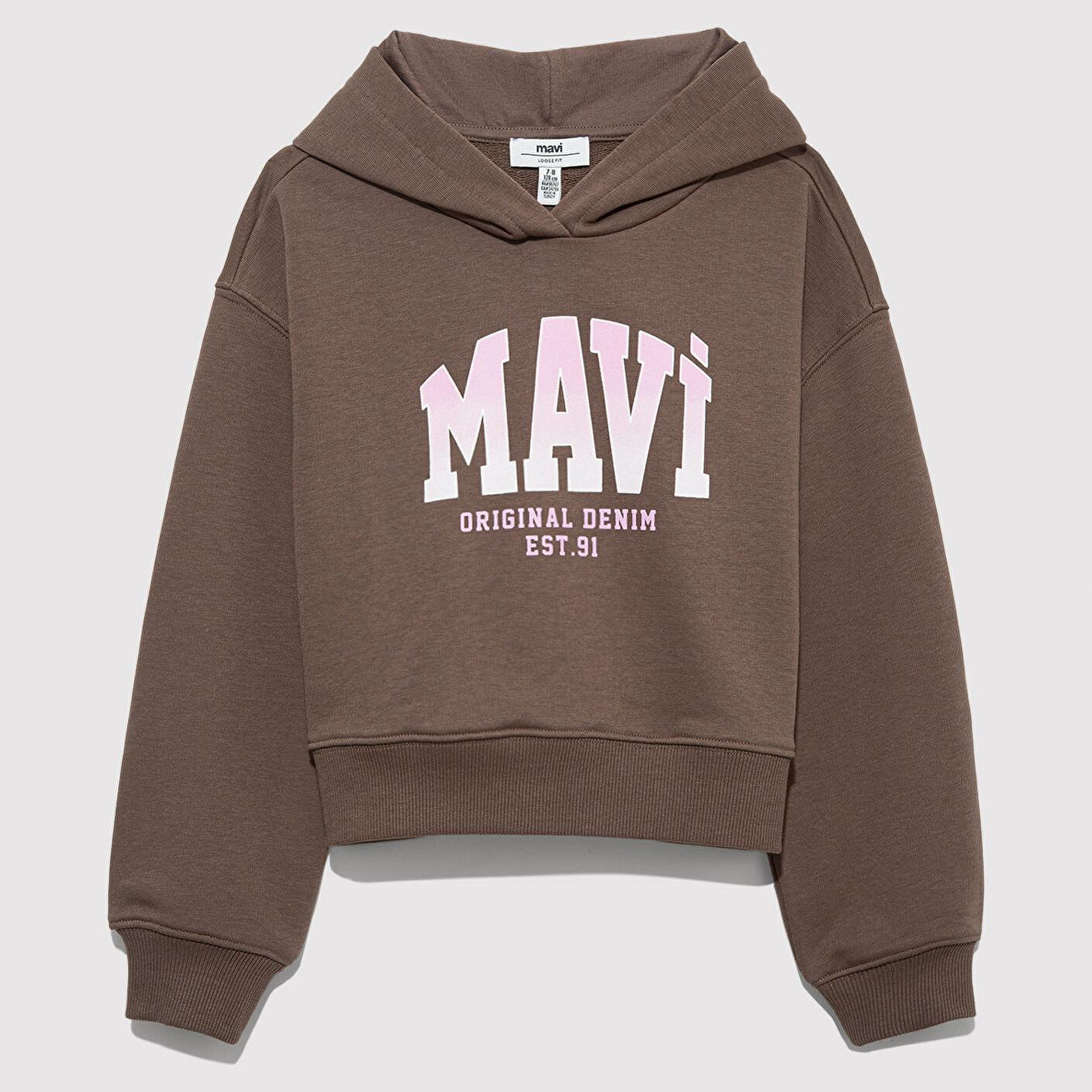 Mavi Mavi Logo Baskılı Kahverengi Sweatshirt 7S10124-87181