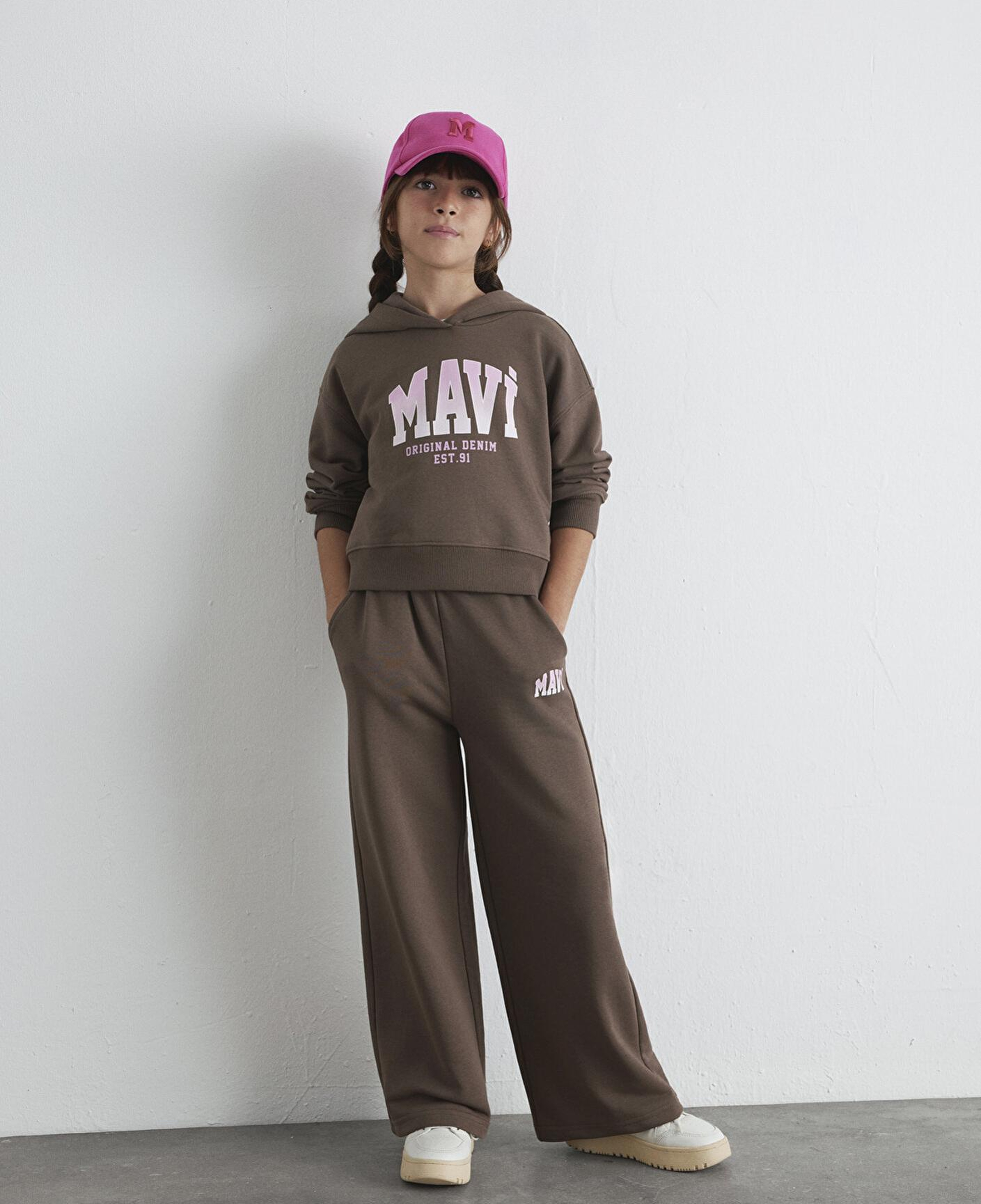 Mavi Mavi Logo Baskılı Kahverengi Sweatshirt 7S10124-87181