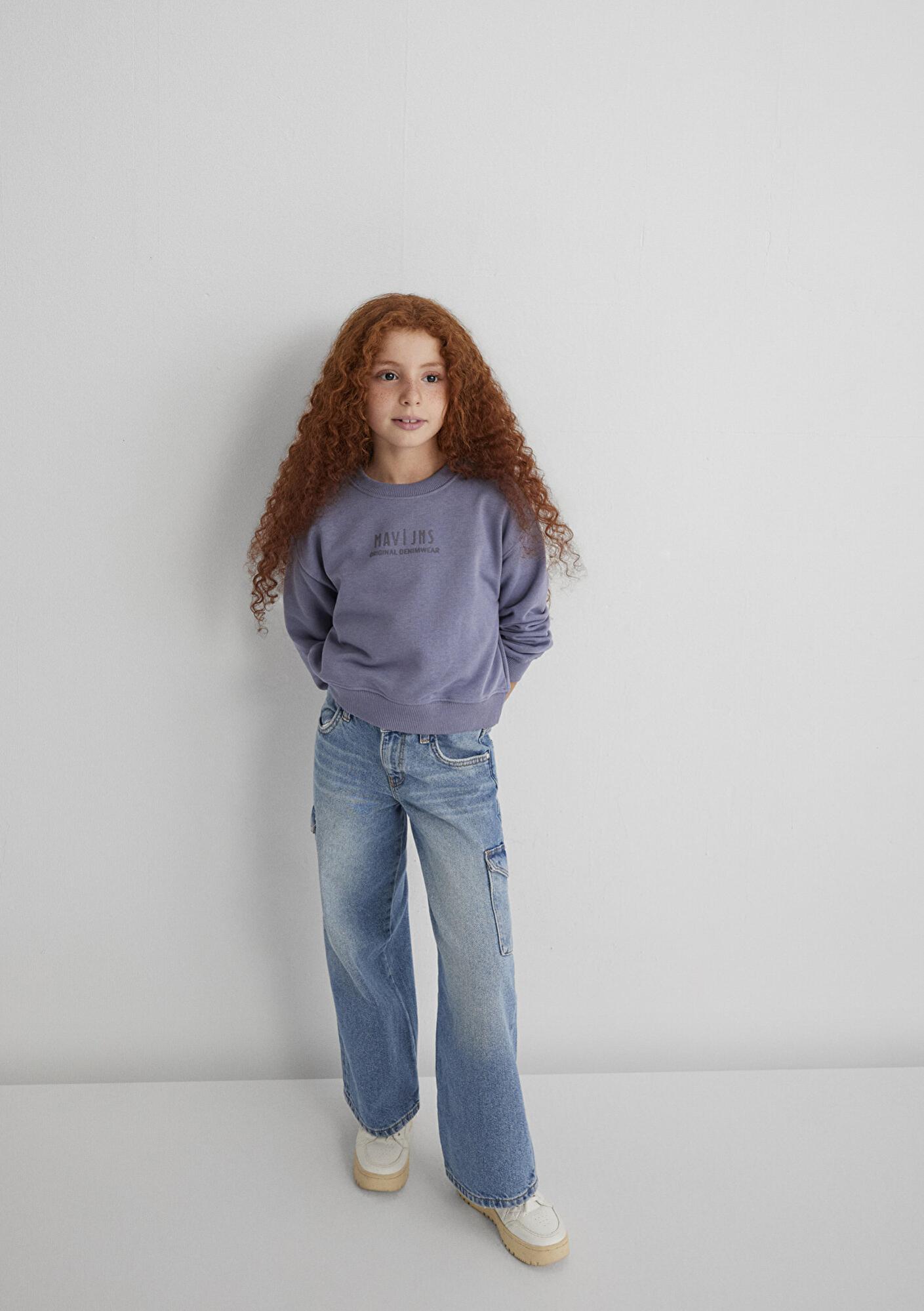 Mavi Mavi Jns Baskılı Mor Sweatshirt 7S10146-88095