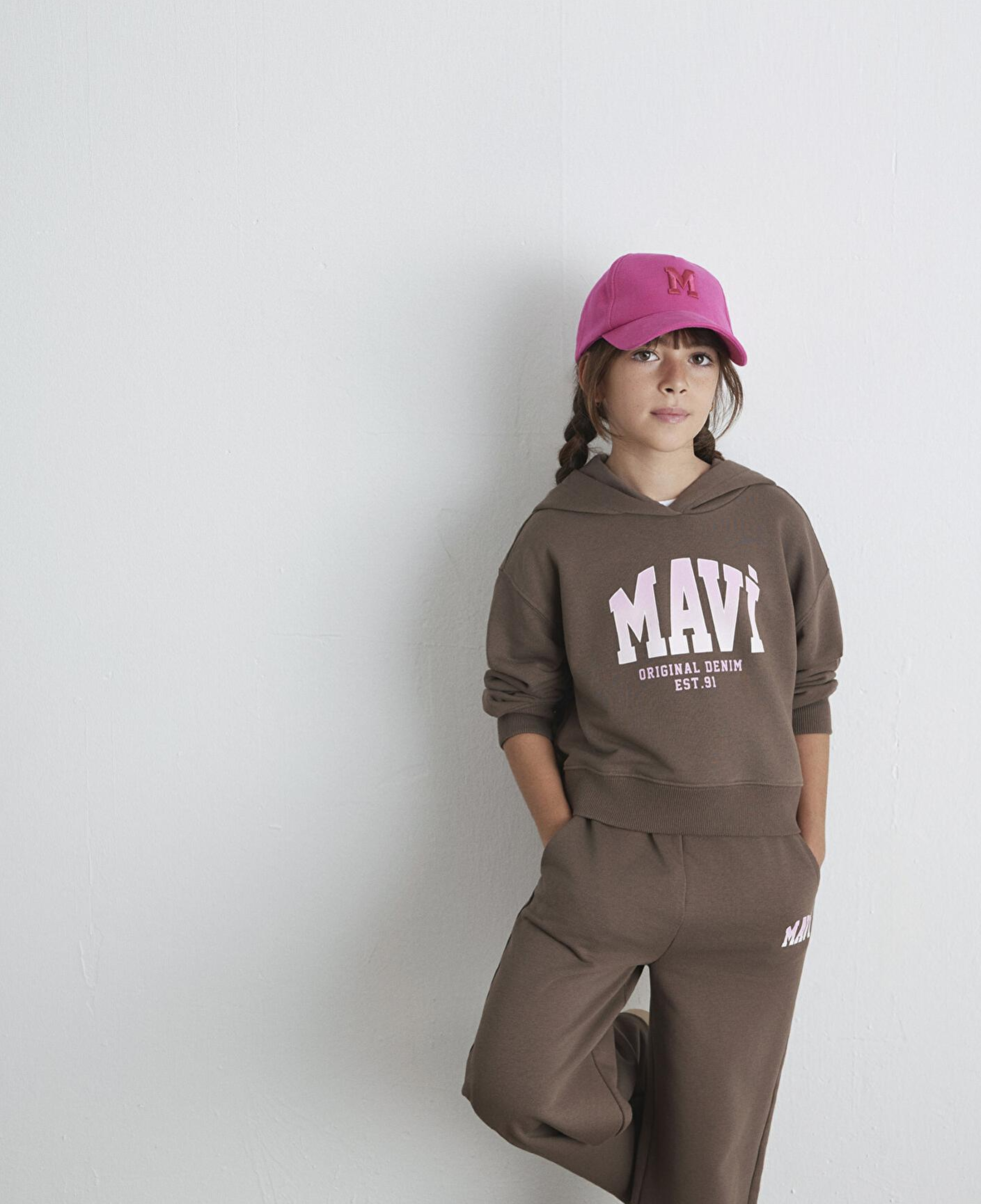 Mavi Mavi Logo Baskılı Kahverengi Sweatshirt 7S10124-87181