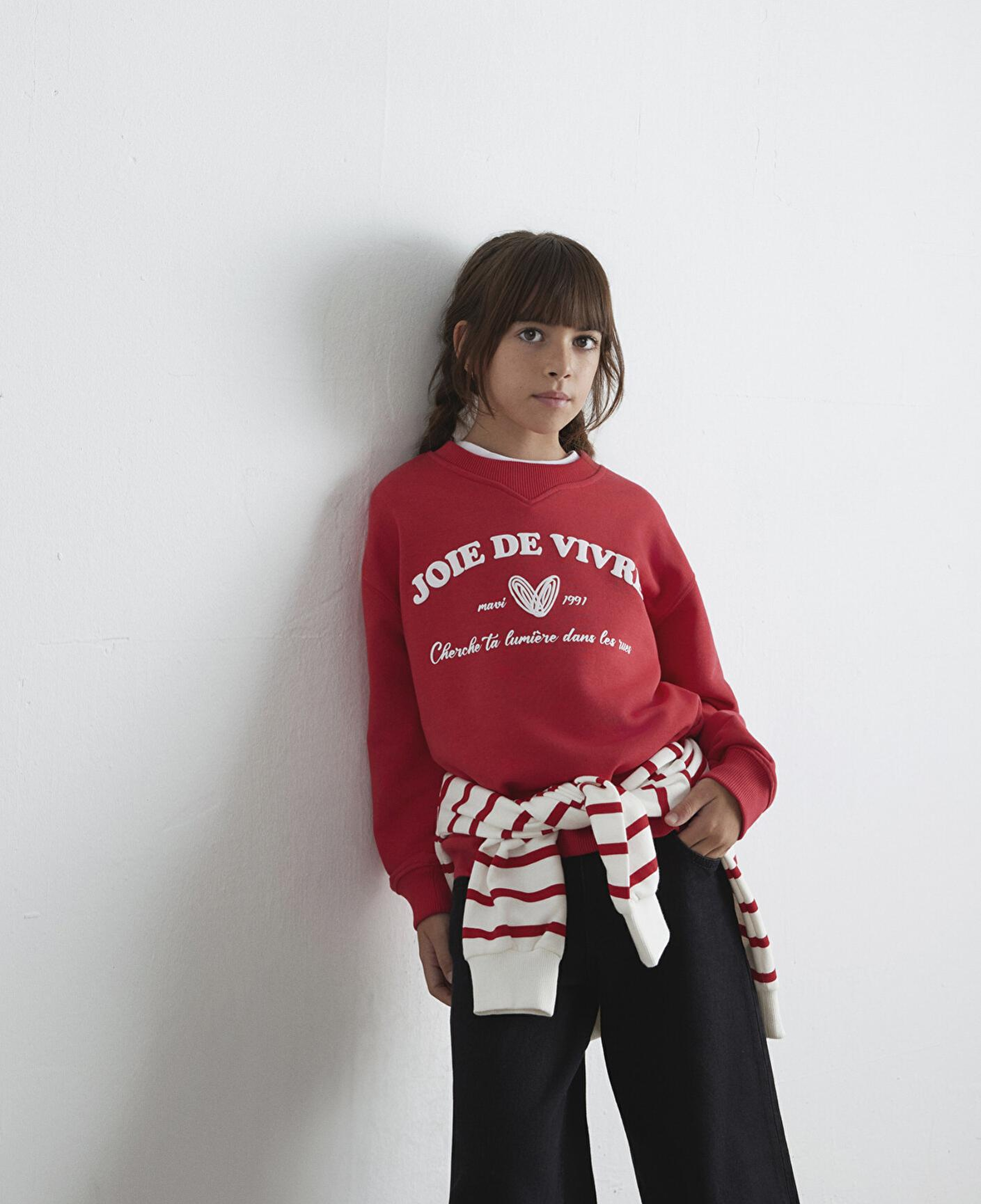 Mavi Baskılı Kırmızı Sweatshirt 7S10131-84538