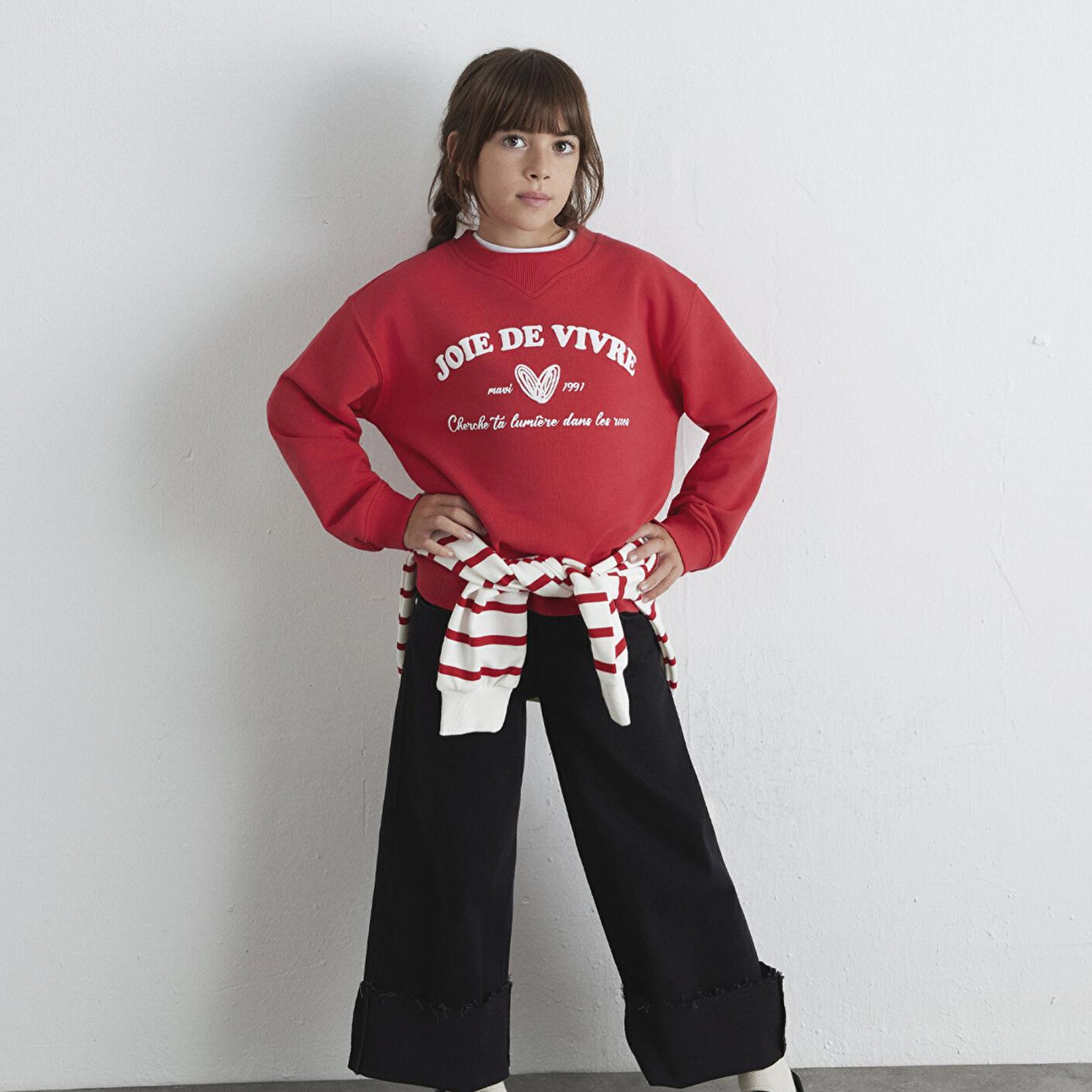 Mavi Baskılı Kırmızı Sweatshirt 7S10131-84538