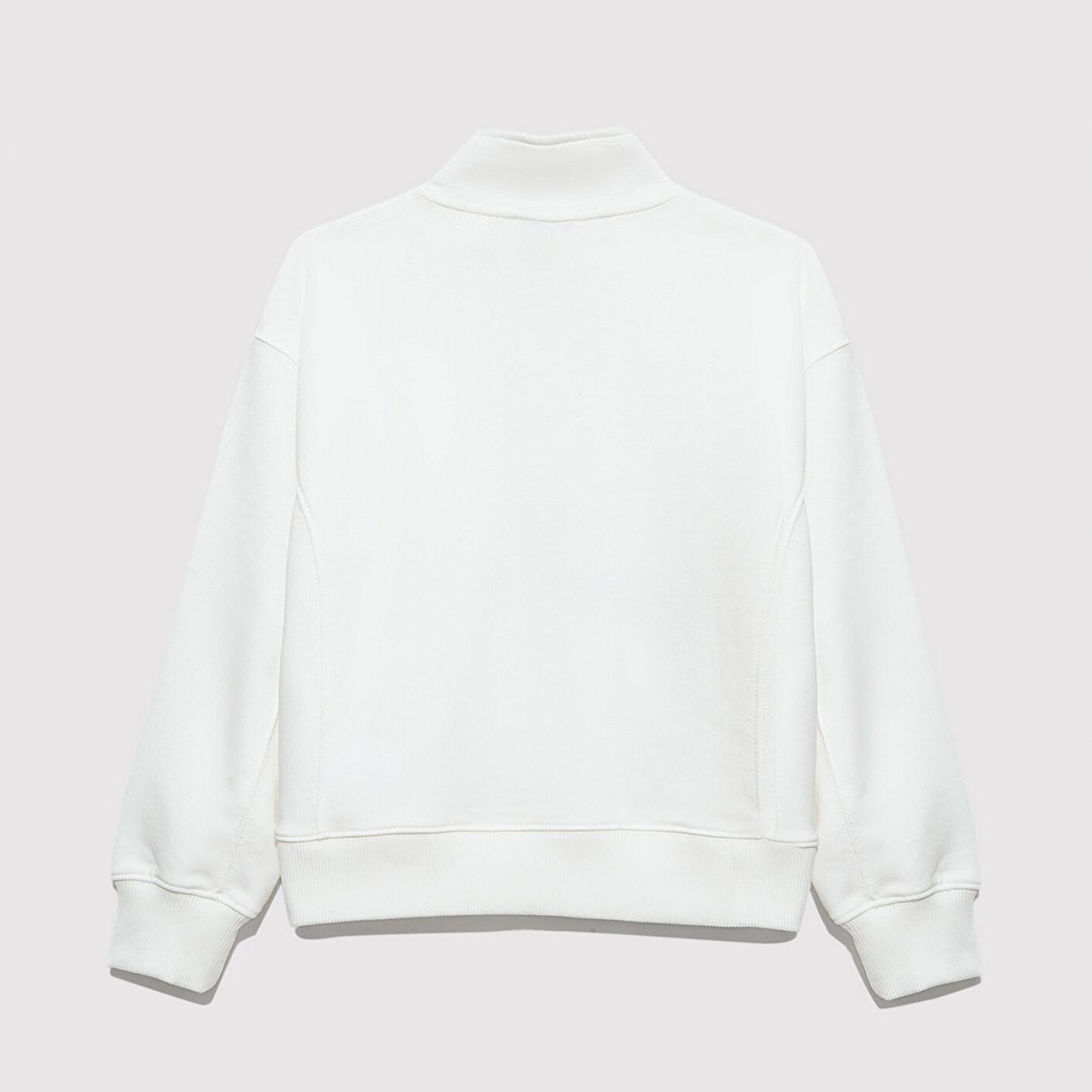 Mavi Baskılı Yarı Fermuarlı Ekru Sweatshirt 7S10130-70057