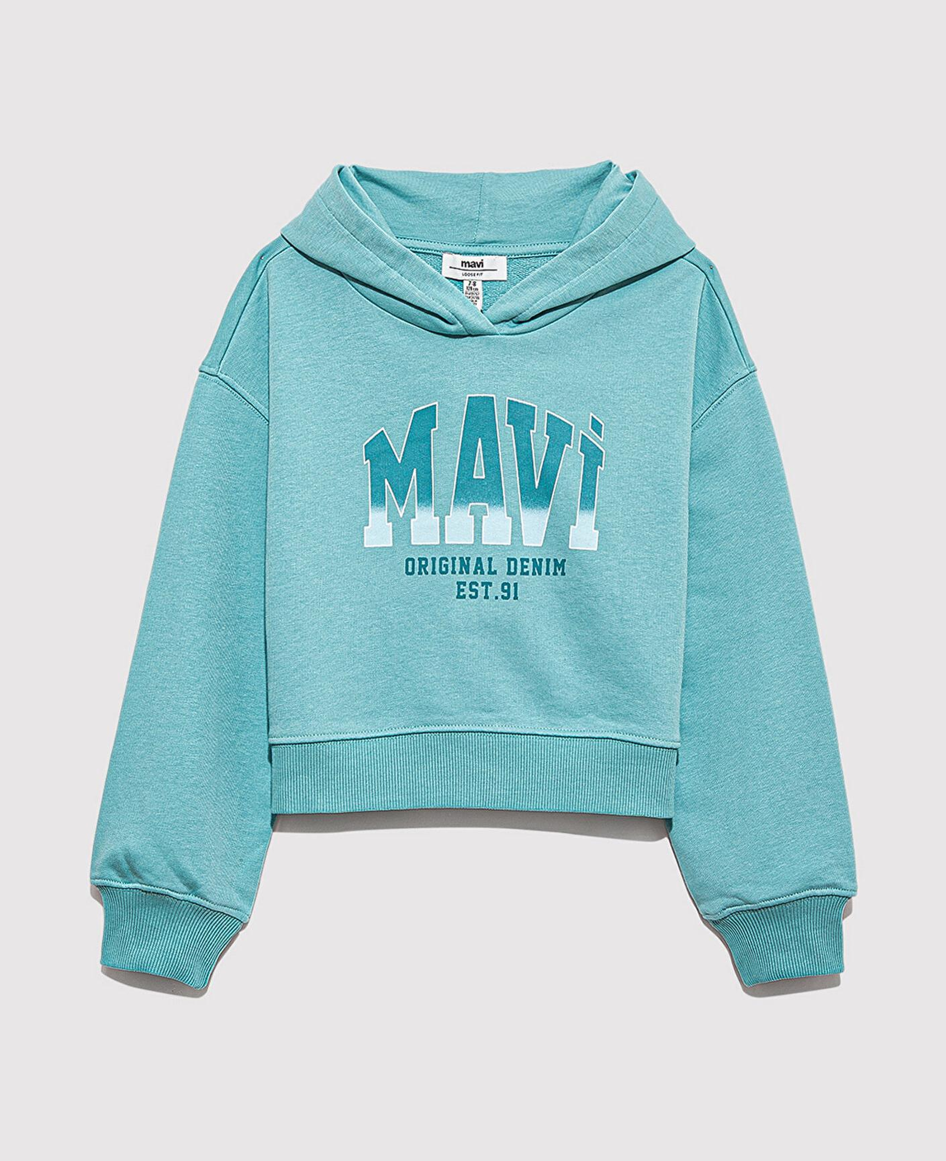 Mavi Mavi Logo Baskılı Yeşil Sweatshirt 7S10124-71748