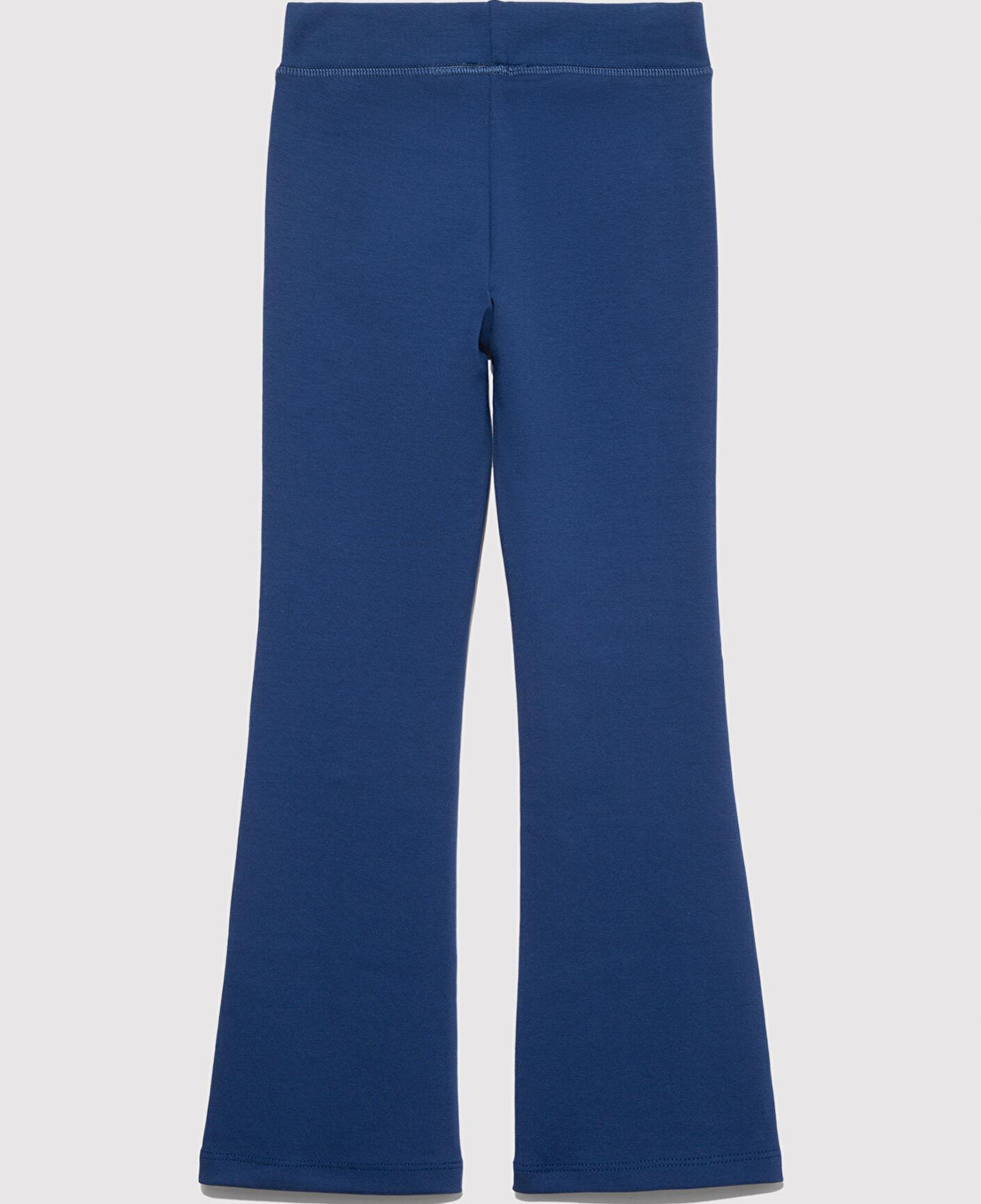 Mavi İspanyol Paça Baskılı İnterlok Tayt 7010031-70721