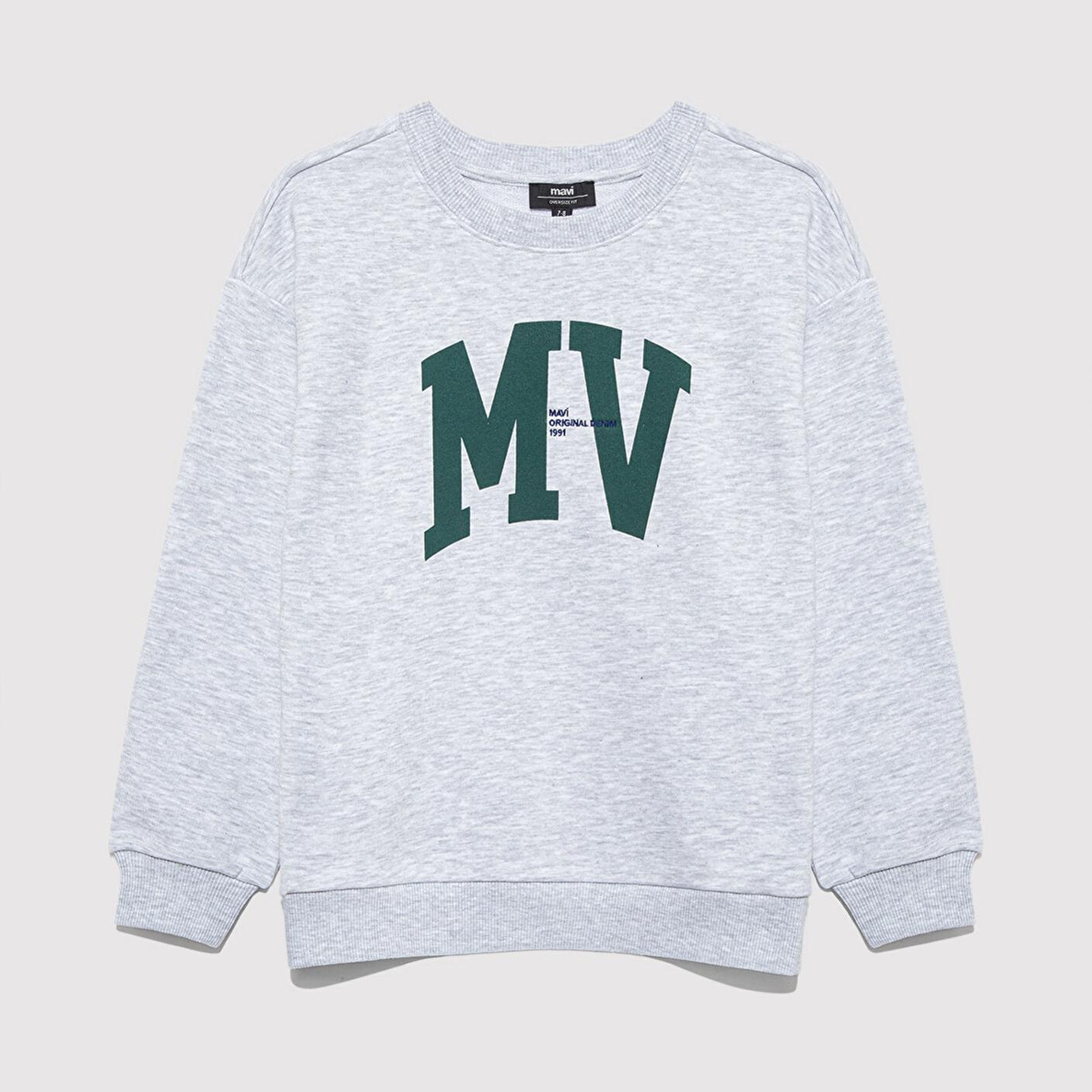Mavi MV Baskılı Gri Sweatshirt 6S10054-88467