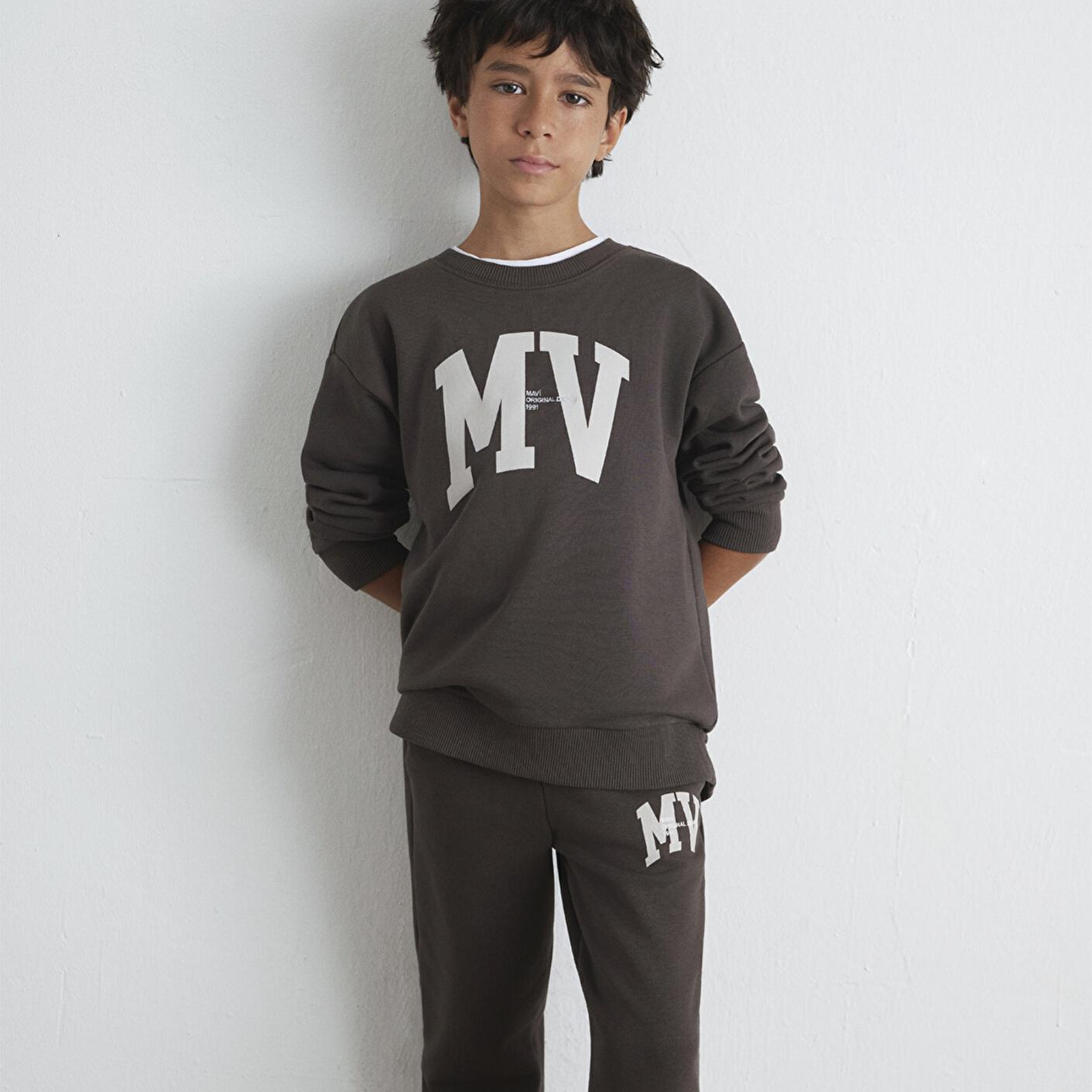 Mavi MV Baskılı Kahverengi Sweatshirt 6S10054-71593