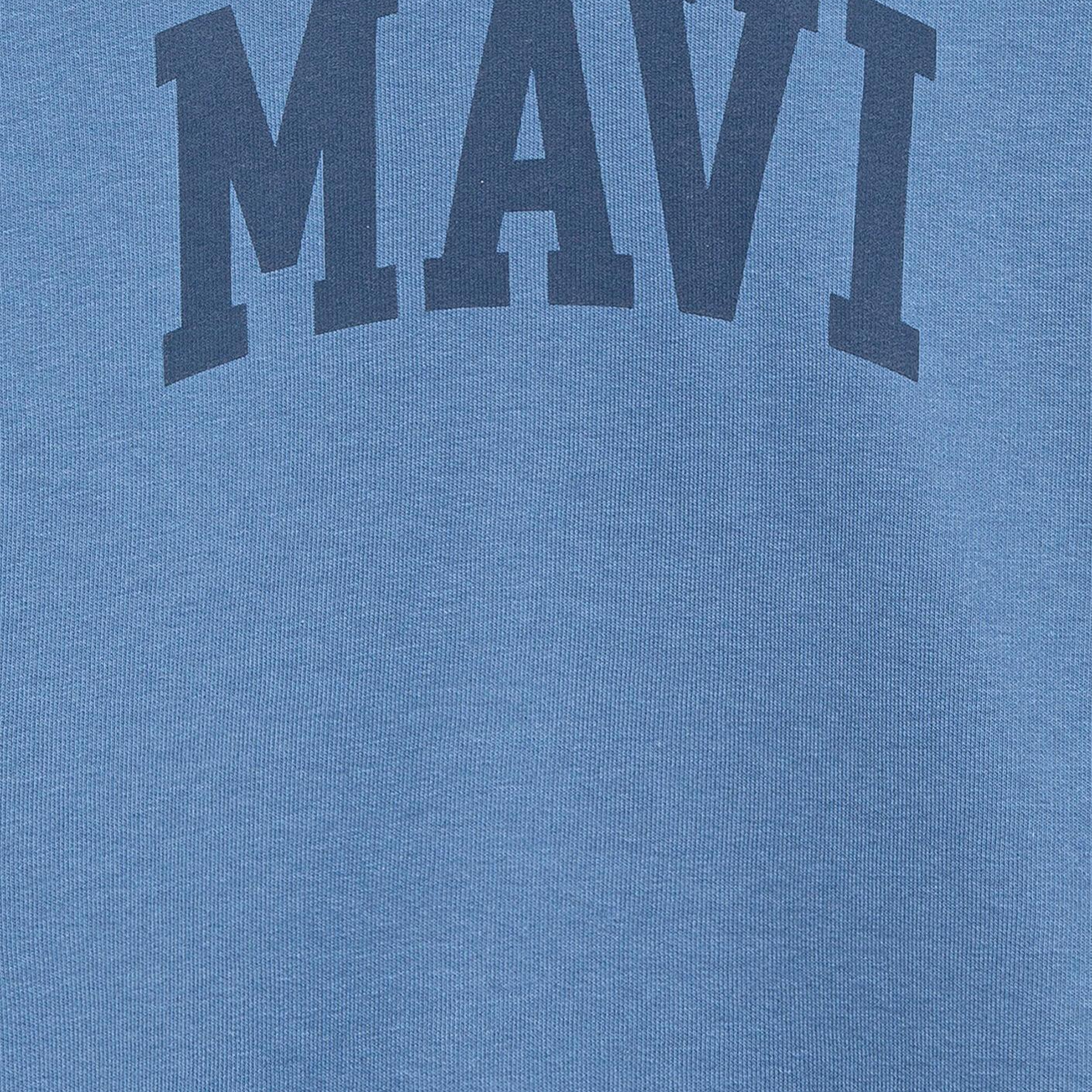 Mavi Mavi Logo Baskılı Mavi Sweatshirt 6S10143-83767