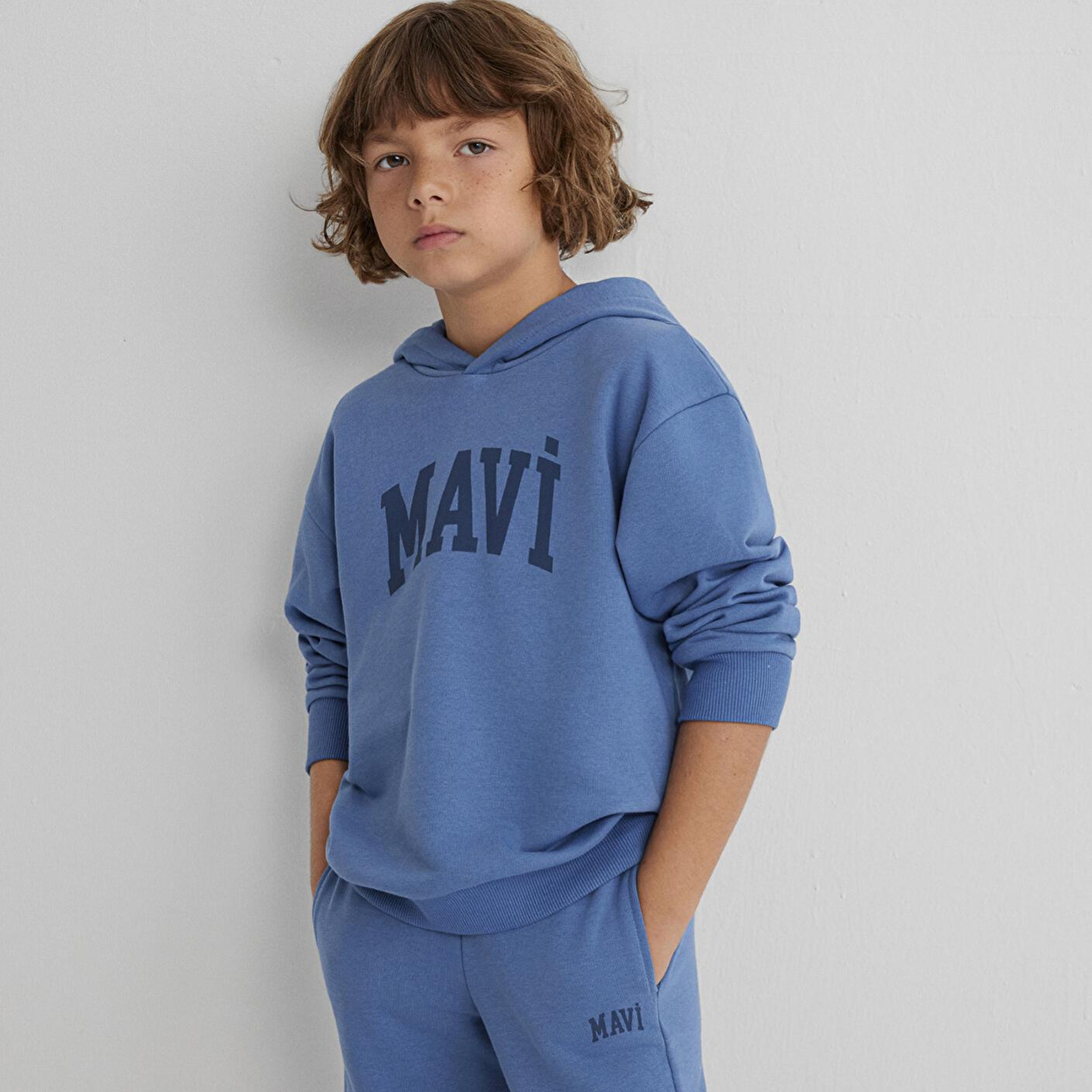 Mavi Mavi Logo Baskılı Mavi Sweatshirt 6S10143-83767