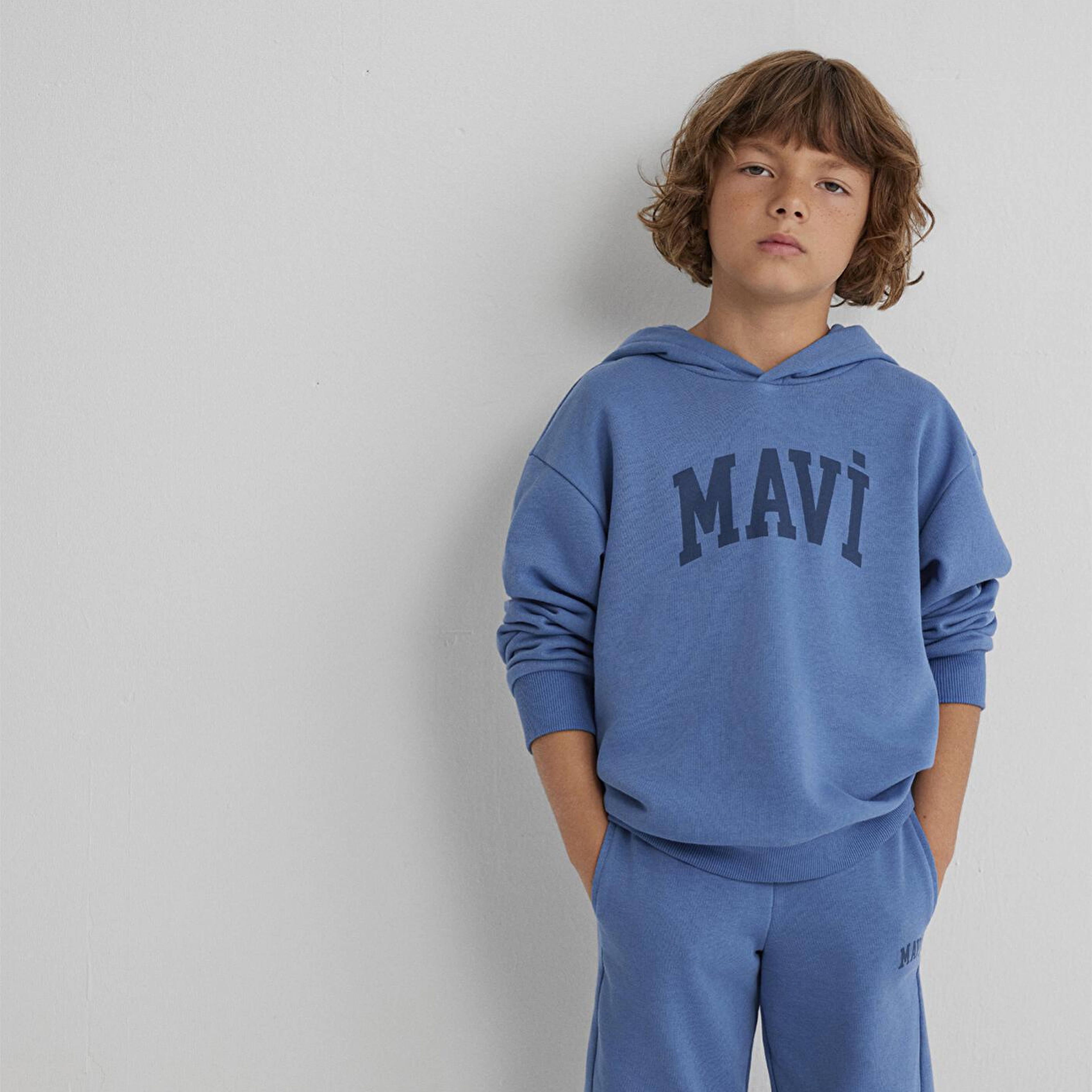 Mavi Mavi Logo Baskılı Mavi Sweatshirt 6S10143-83767
