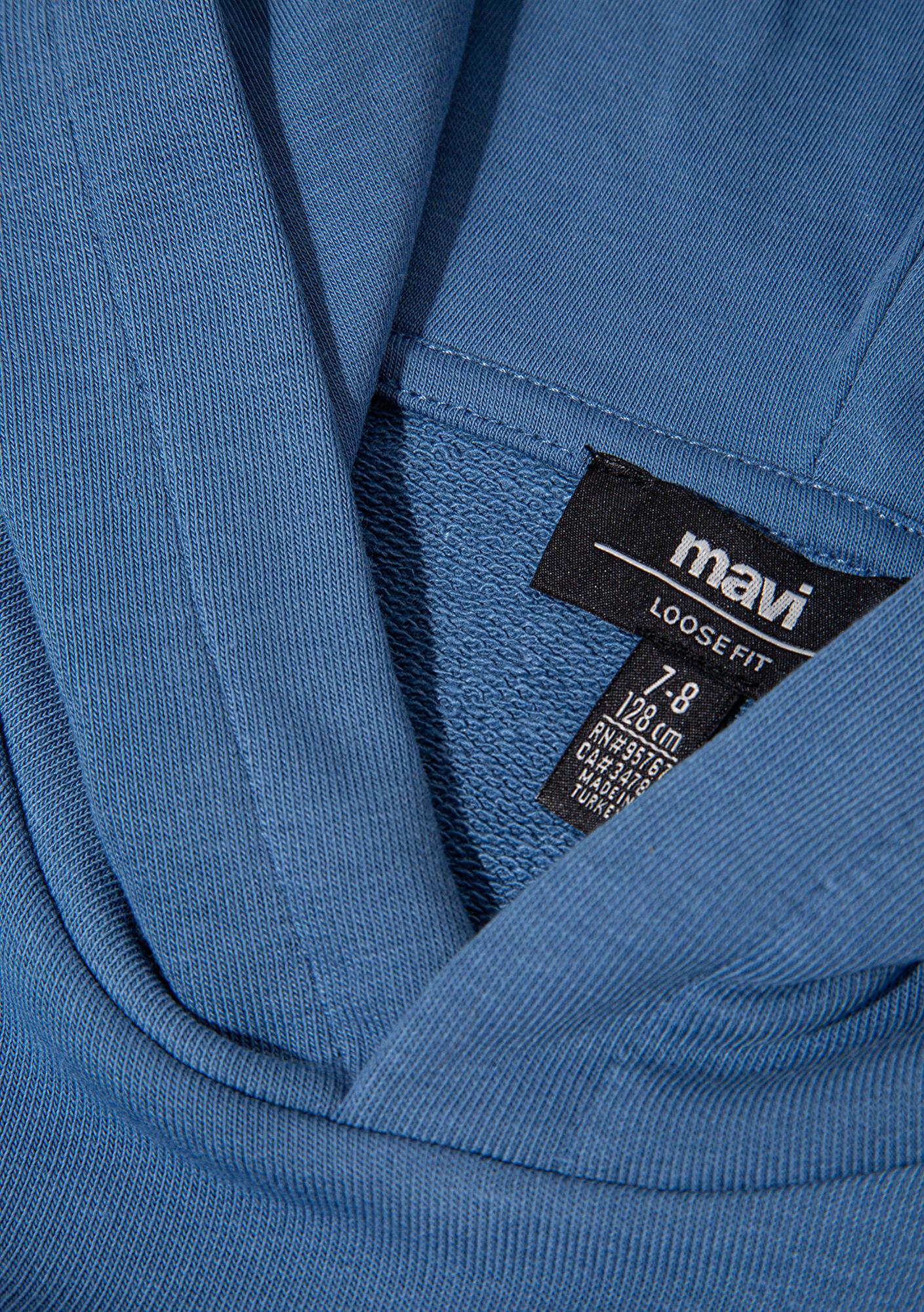 Mavi Mavi Logo Baskılı Mavi Sweatshirt 6S10143-83767