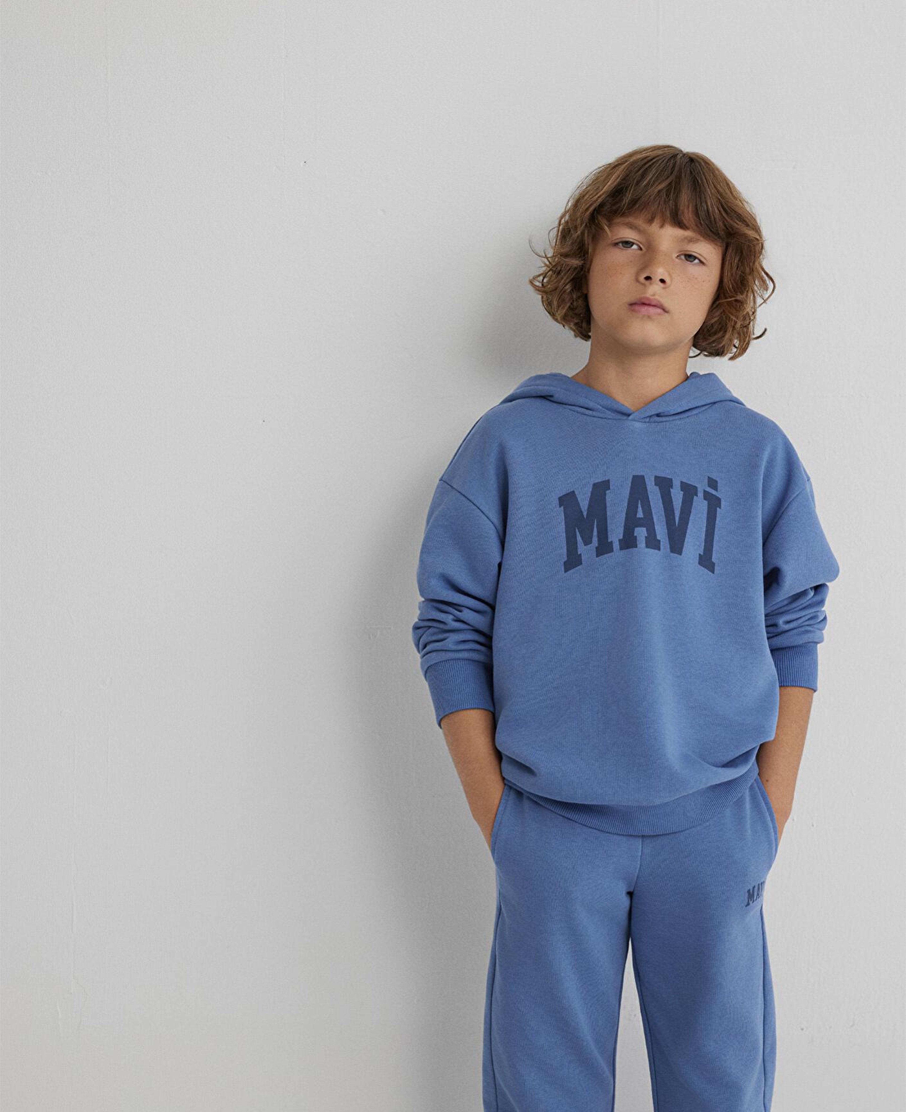 Mavi Mavi Logo Baskılı Mavi Sweatshirt 6S10143-83767
