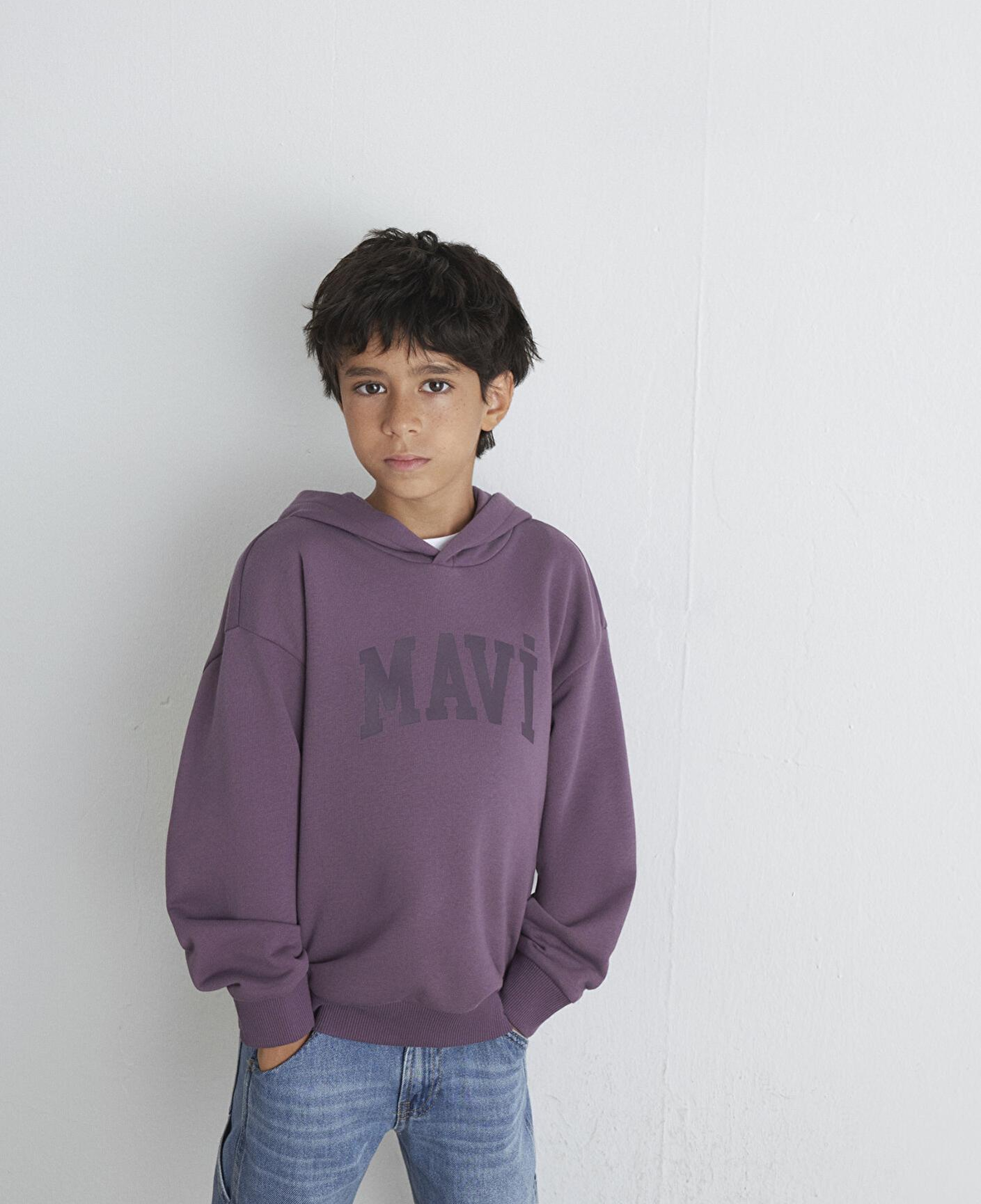 Mavi Mavi Logo Baskılı Mor Sweatshirt 6S10143-70656