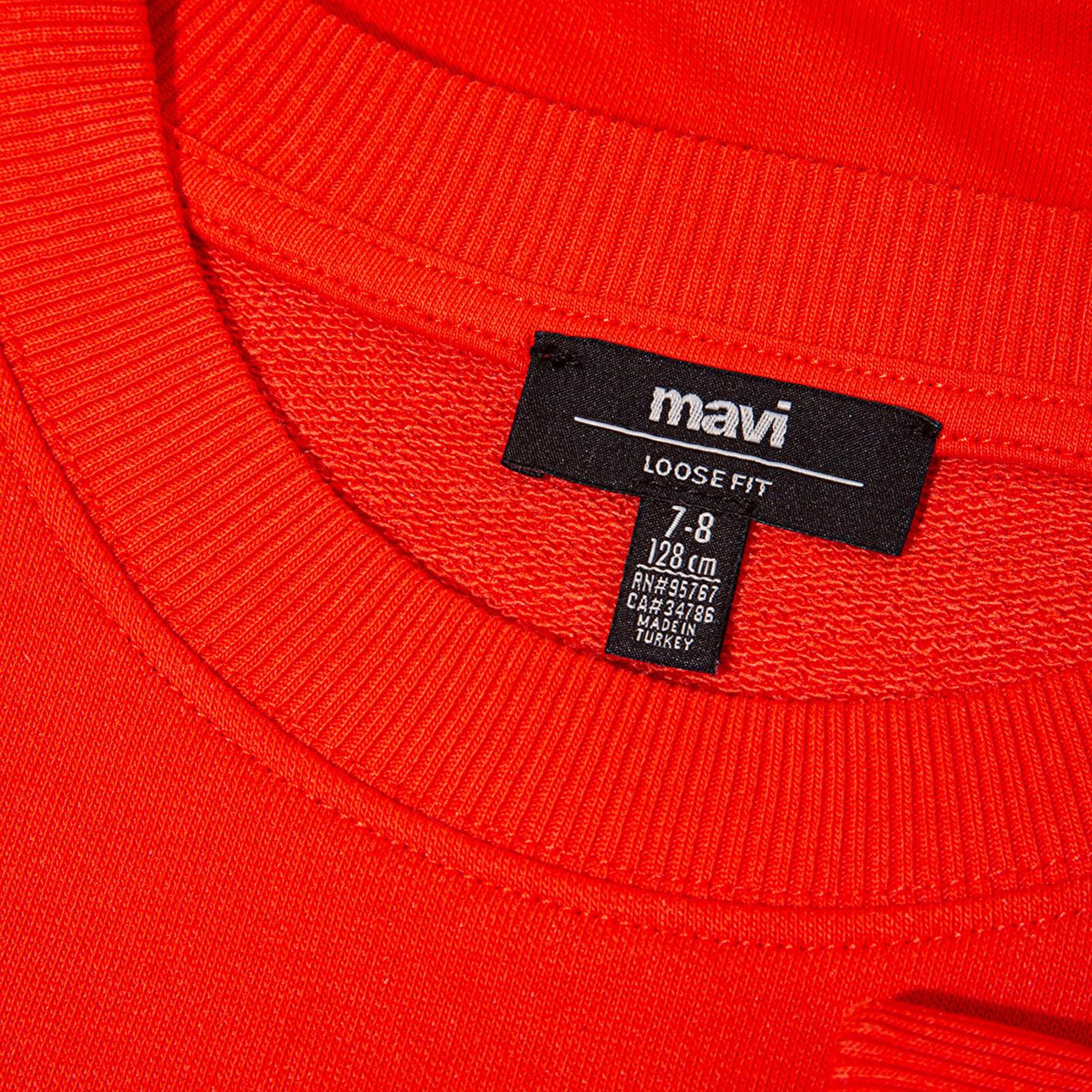 Mavi Araba Baskılı Turuncu Sweatshirt 6S10125-88523