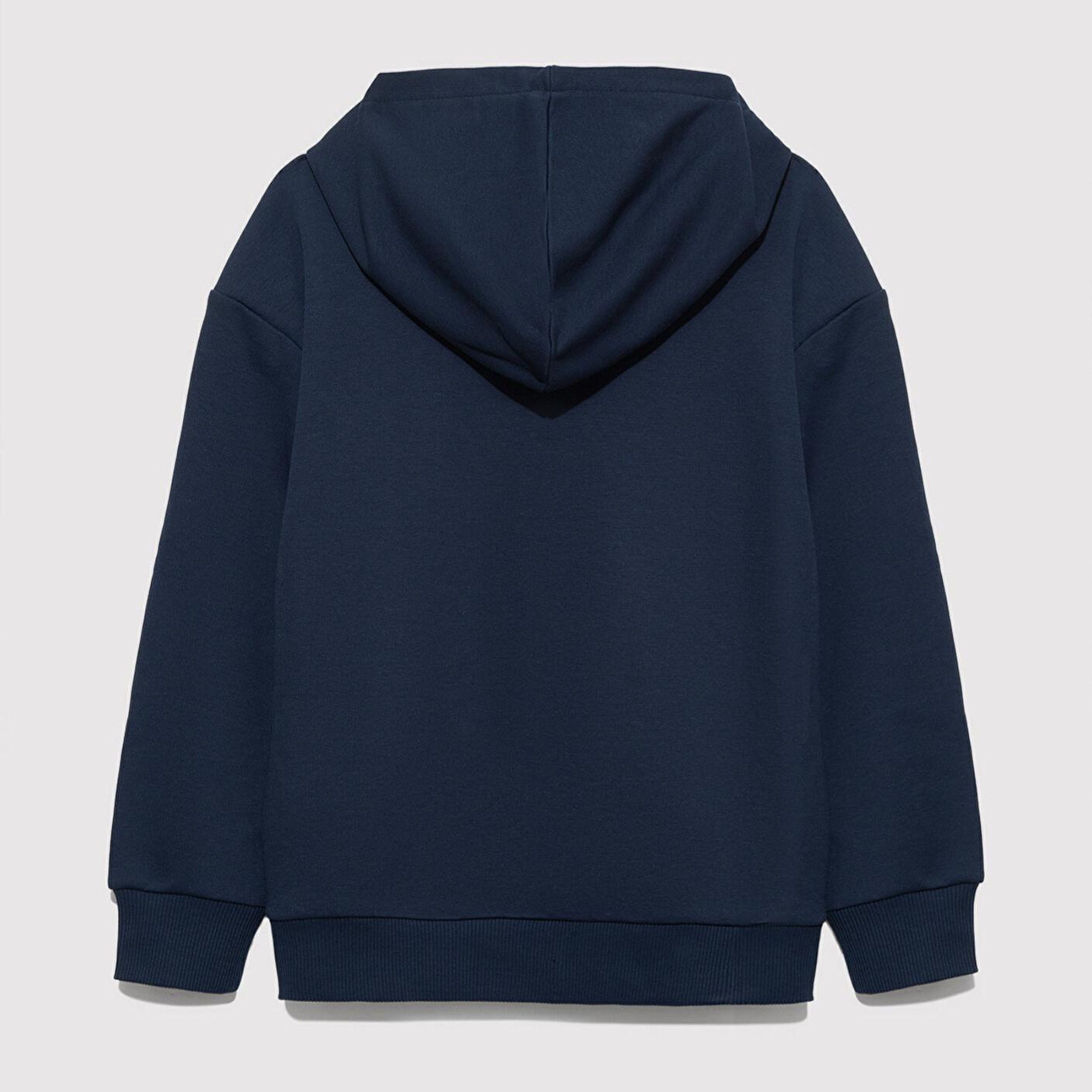 Mavi Mavi Jeans Baskılı Kapüşonlu Lacivert Sweatshirt 6S10141-82318