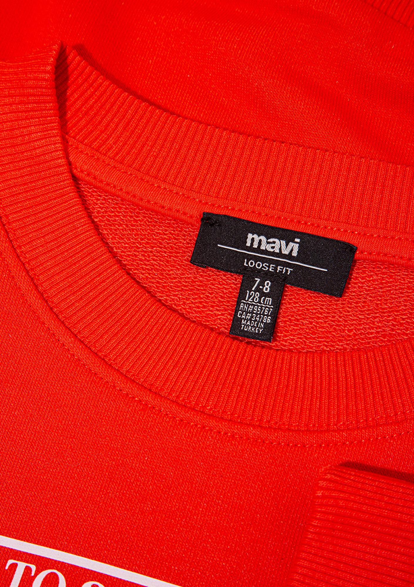 Mavi Araba Baskılı Turuncu Sweatshirt 6S10125-88523