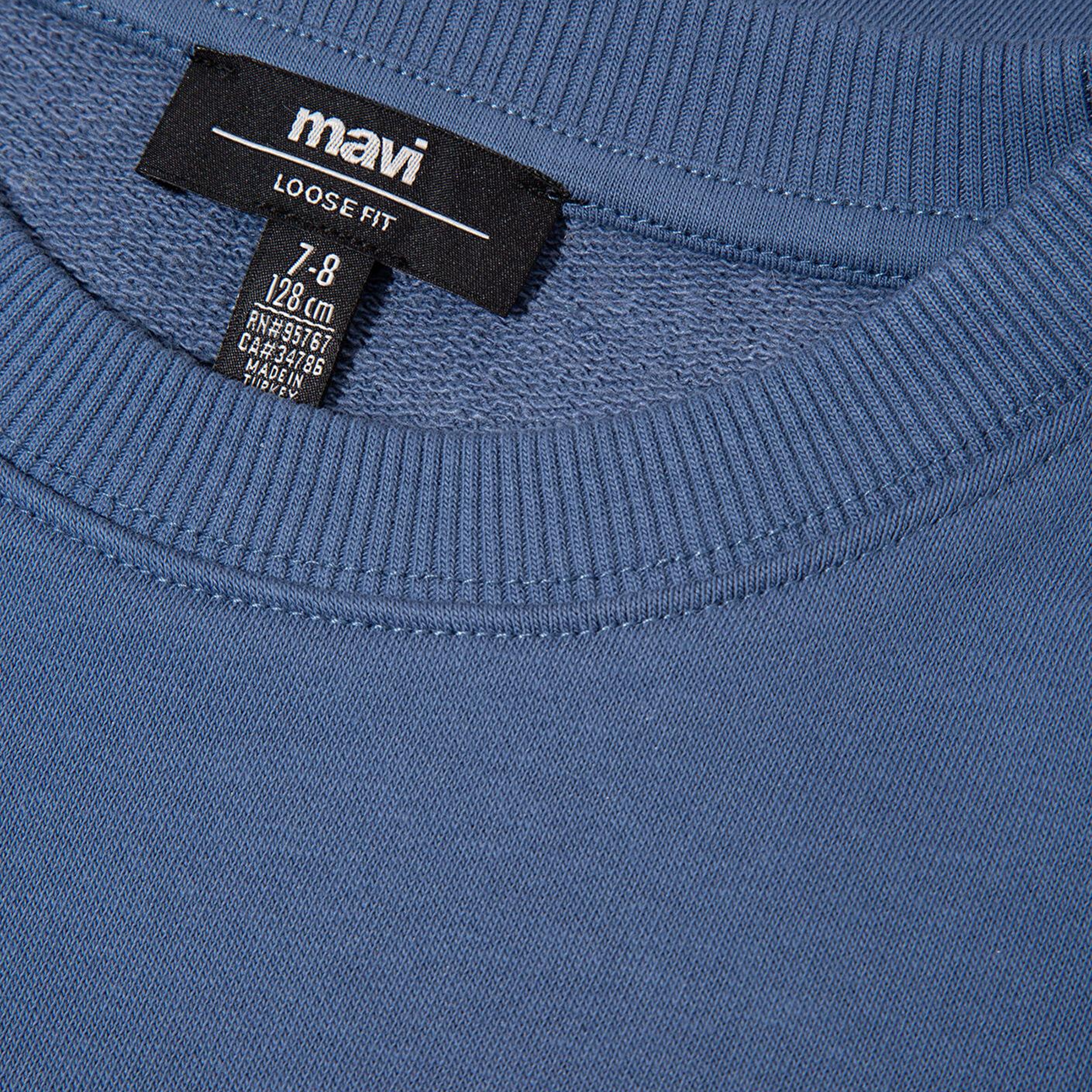 Mavi Baskılı Mavi Sweatshirt 6S10128-86702