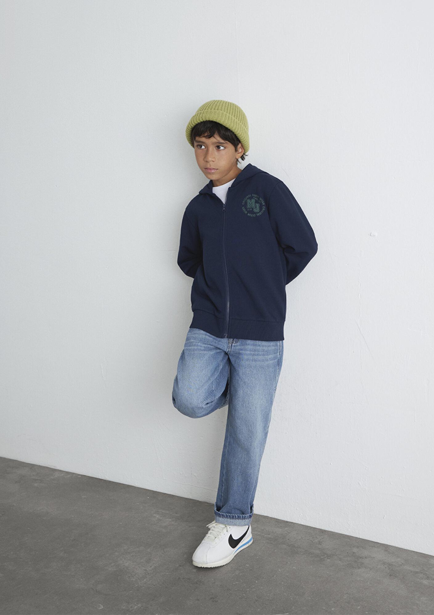 Mavi MJ Baskılı Lacivert Sweatshirt 6S10127-82318