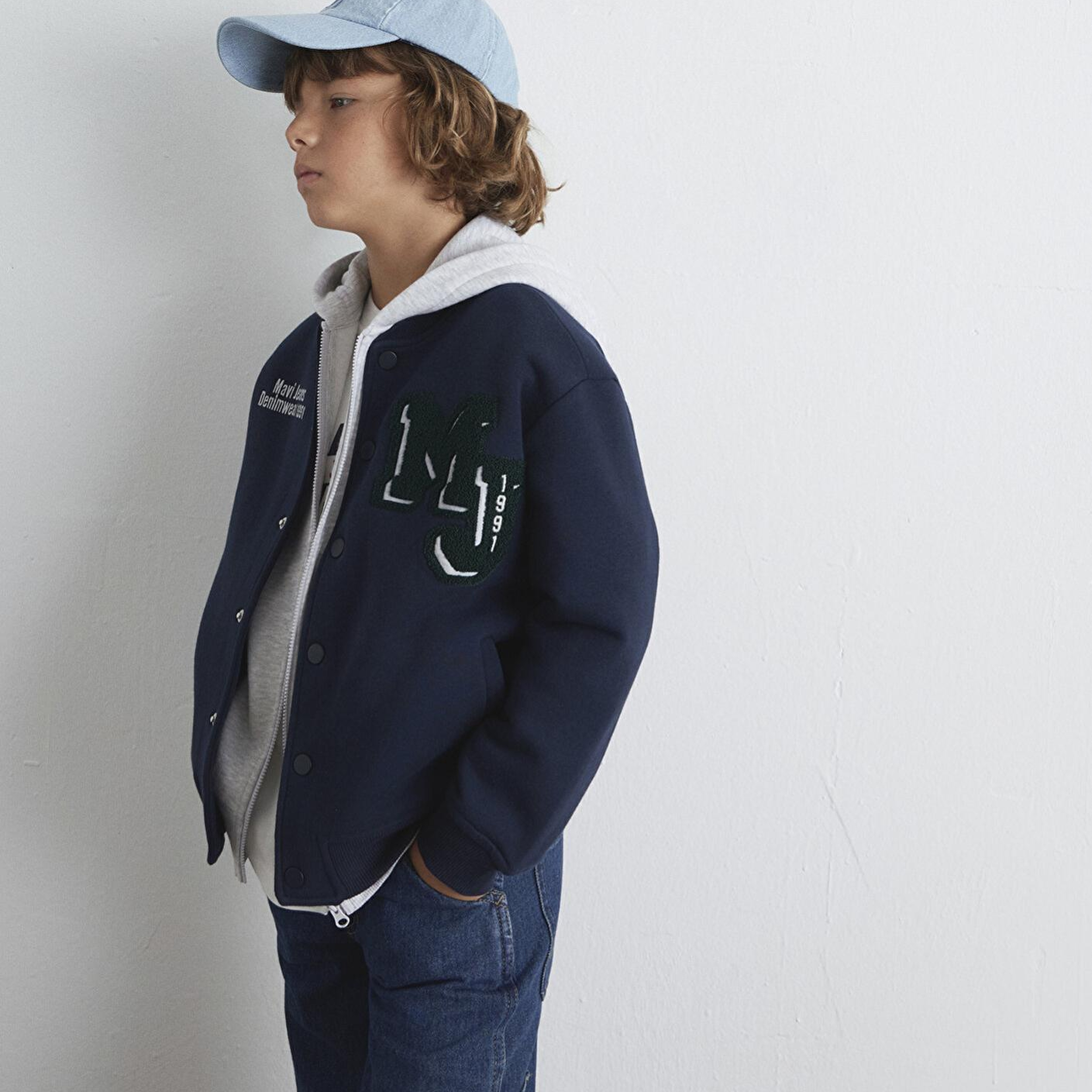 Mavi MJ Logo Patchli Lacivert Bomber Ceket 6S10121-82318