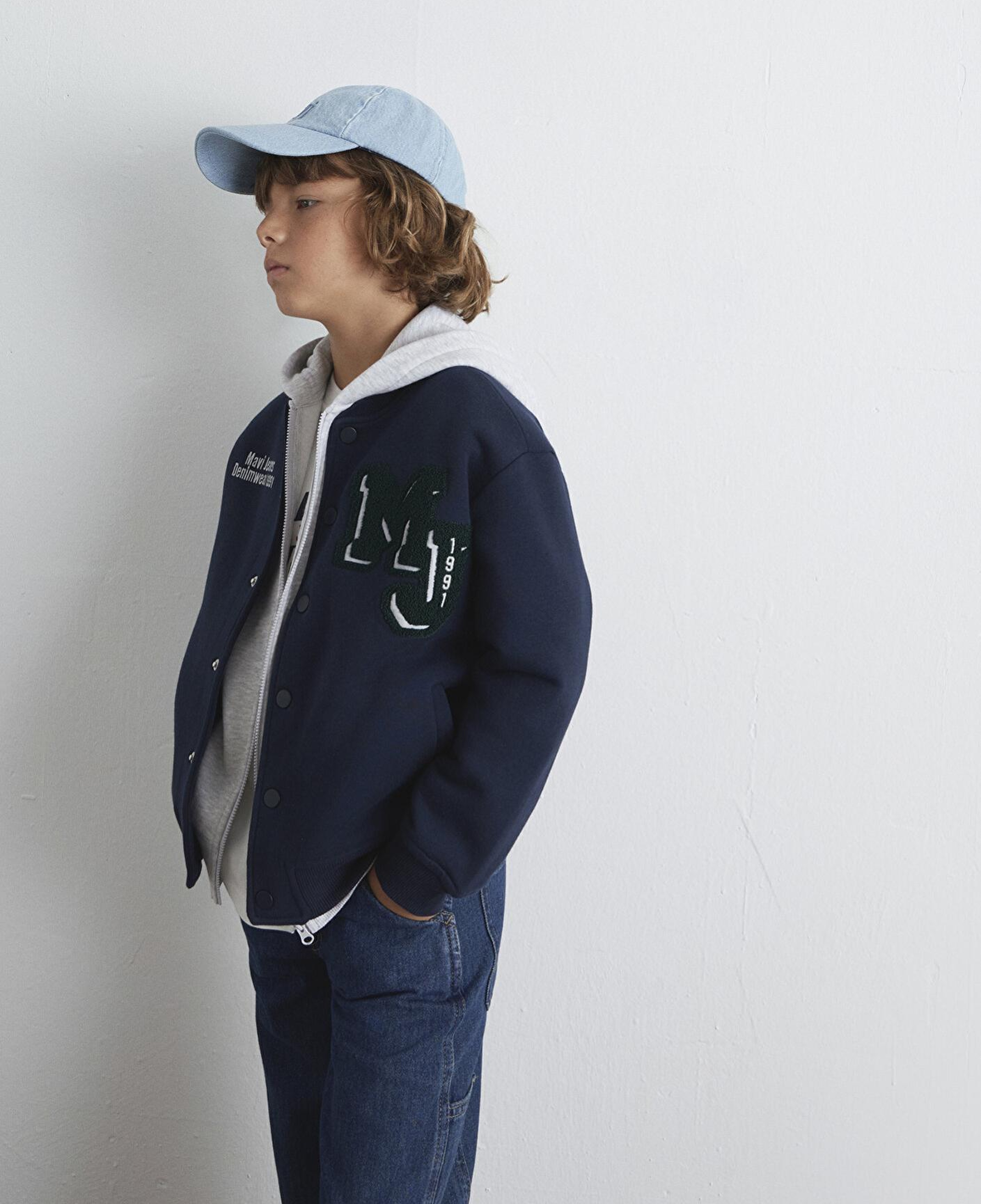 Mavi MJ Logo Patchli Lacivert Bomber Ceket 6S10121-82318