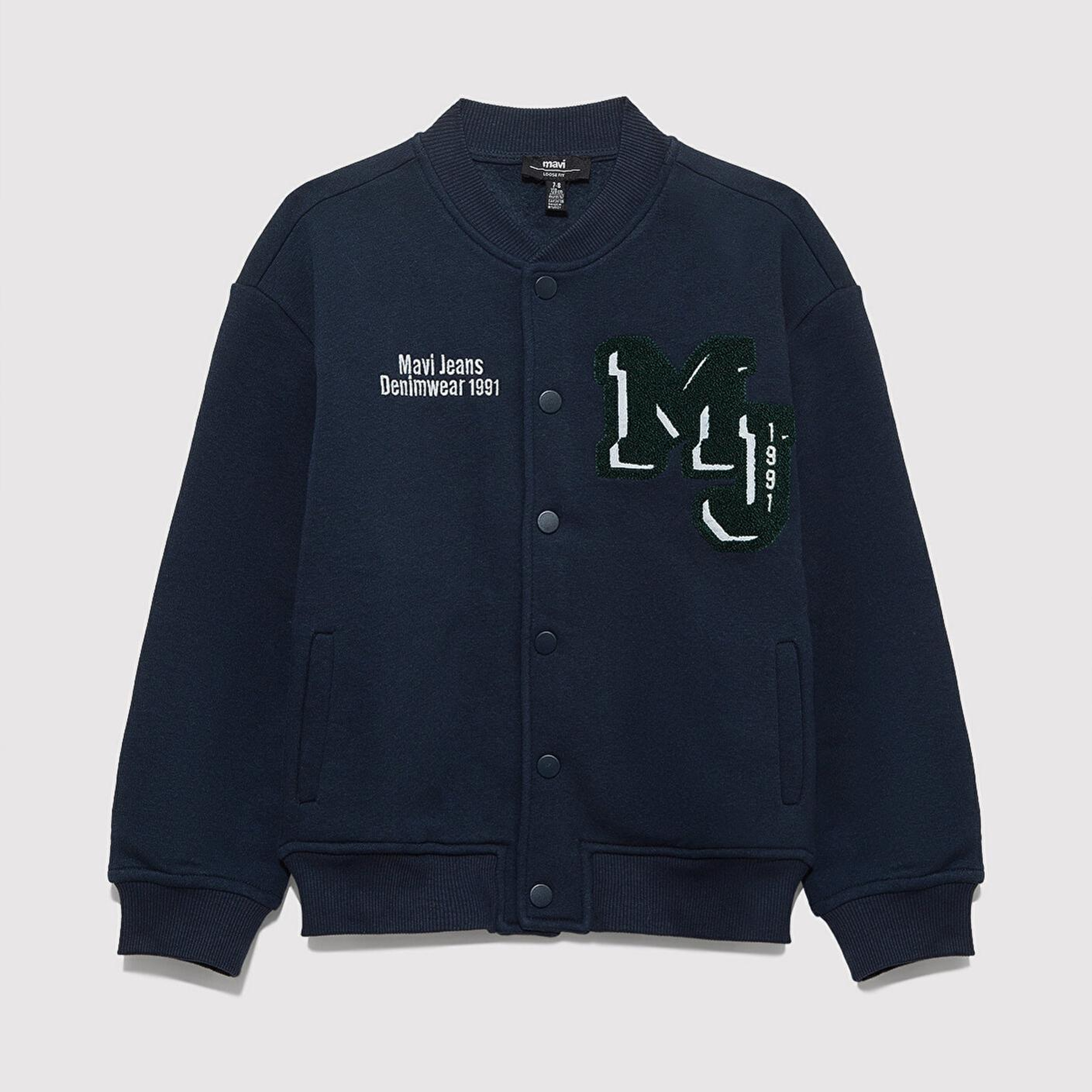 Mavi MJ Logo Patchli Lacivert Bomber Ceket 6S10121-82318