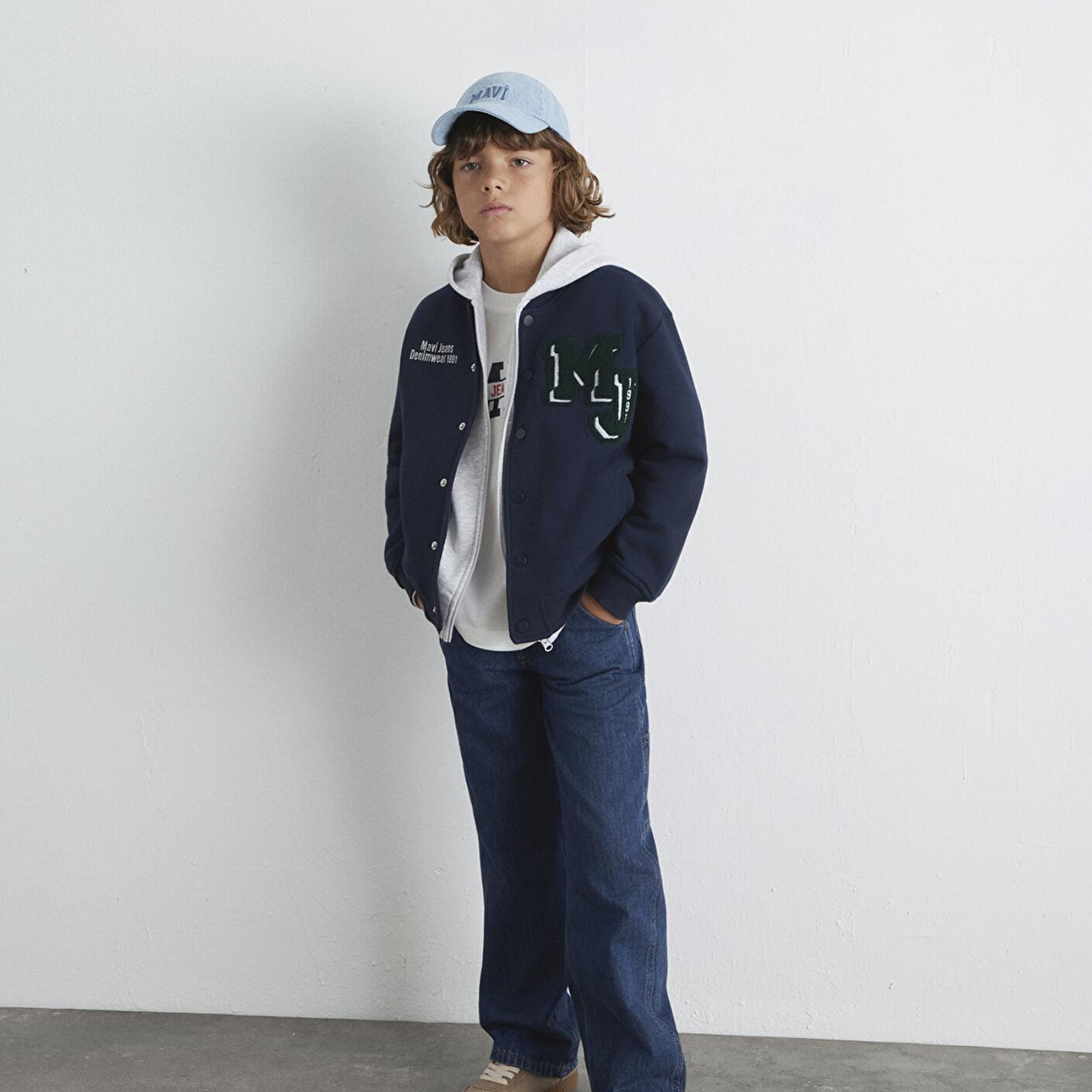 Mavi MJ Logo Patchli Lacivert Bomber Ceket 6S10121-82318