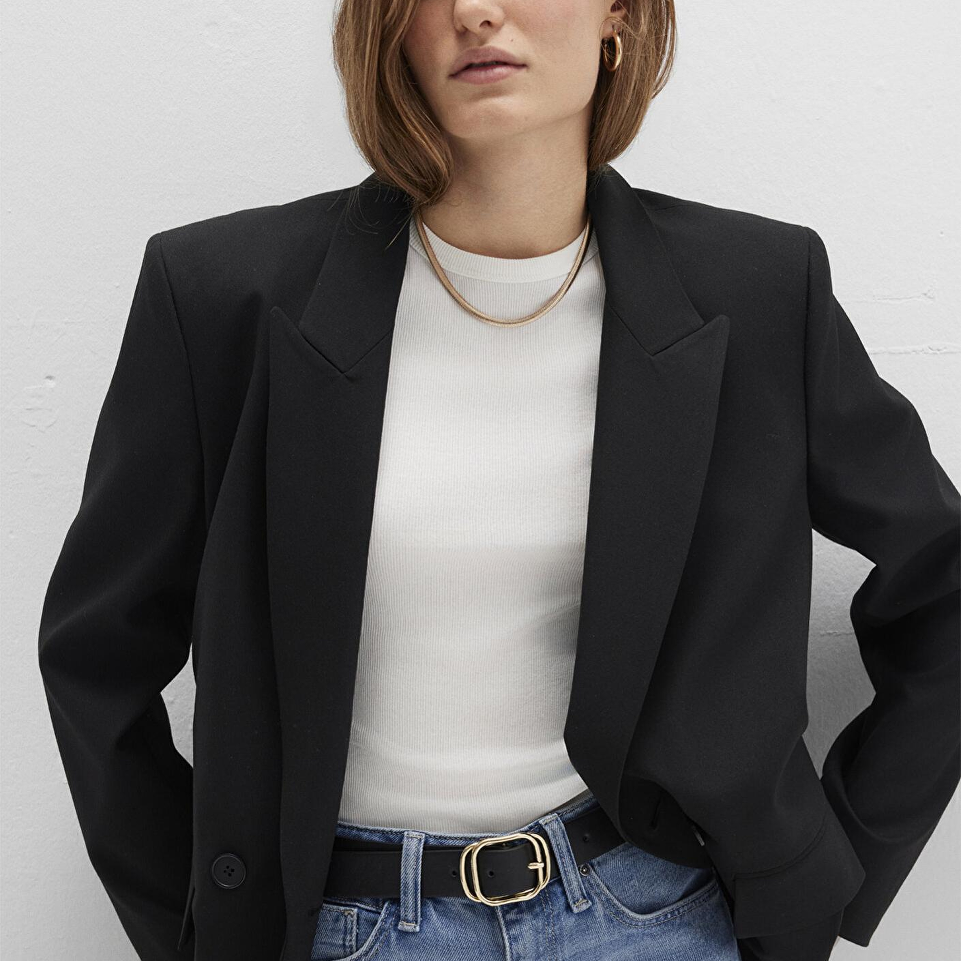 Mavi Siyah Suni Deri Kemer 1913583-900