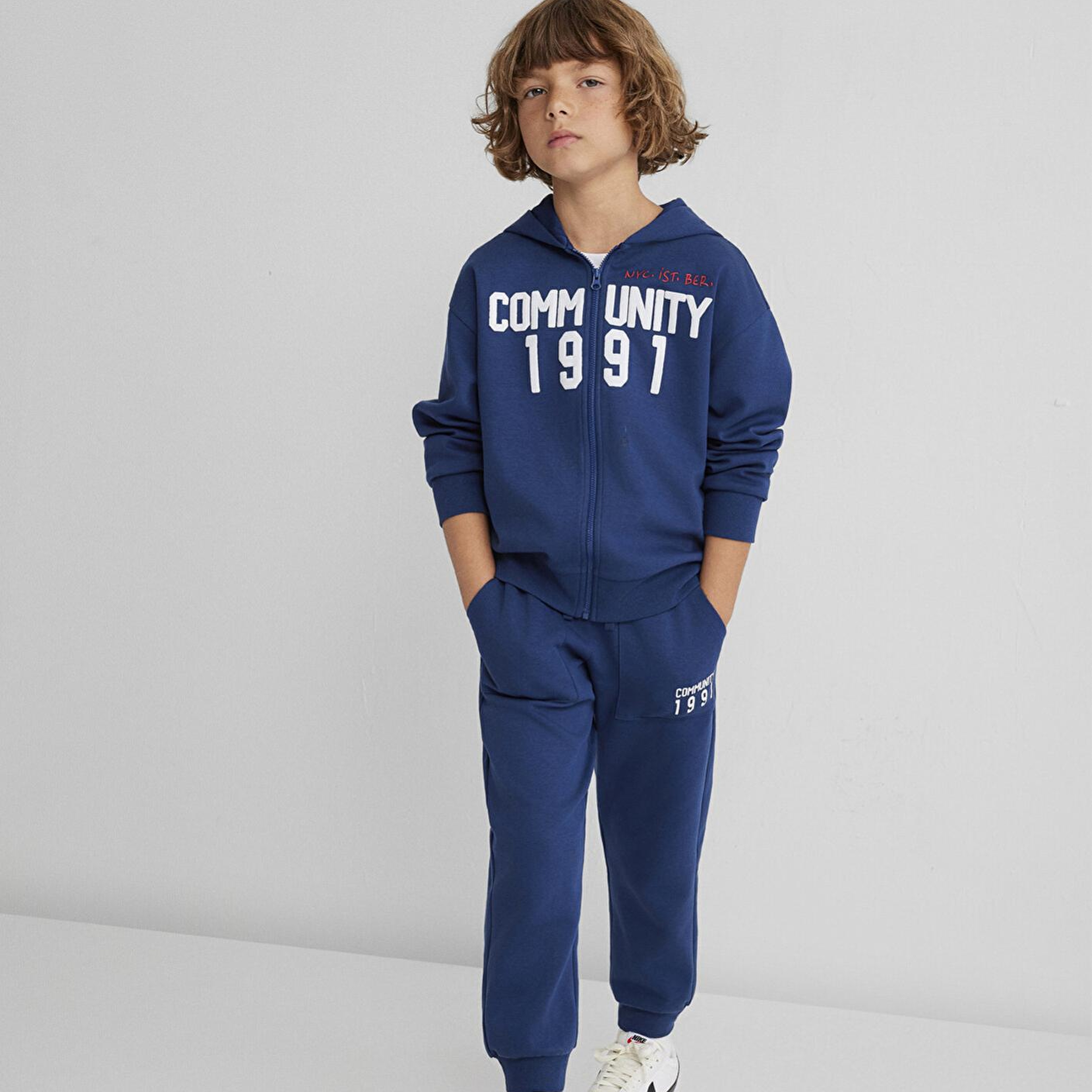 Mavi Baskılı Lacivert Eşofman Altı 6010018-70721