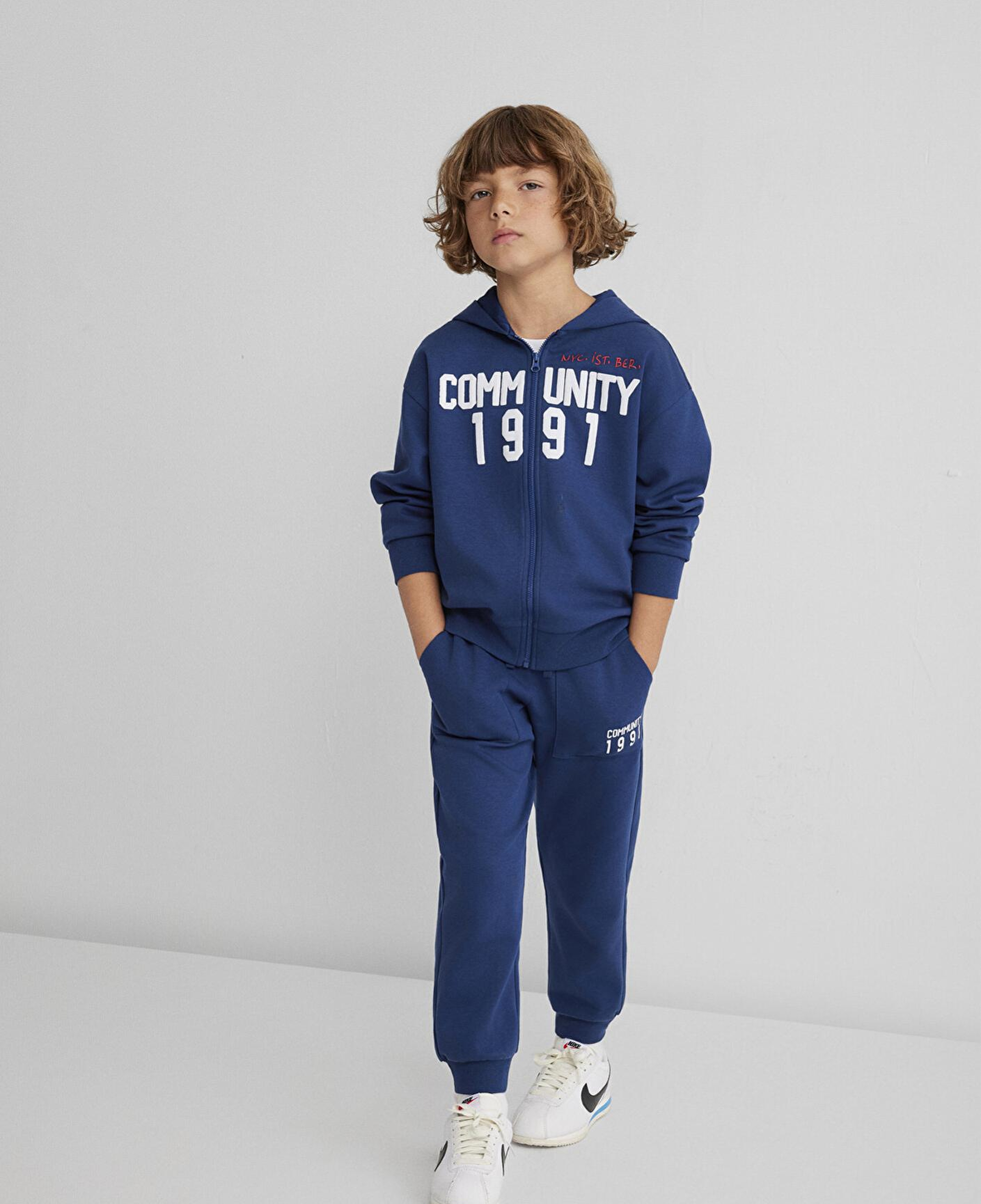 Mavi Baskılı Lacivert Eşofman Altı 6010018-70721