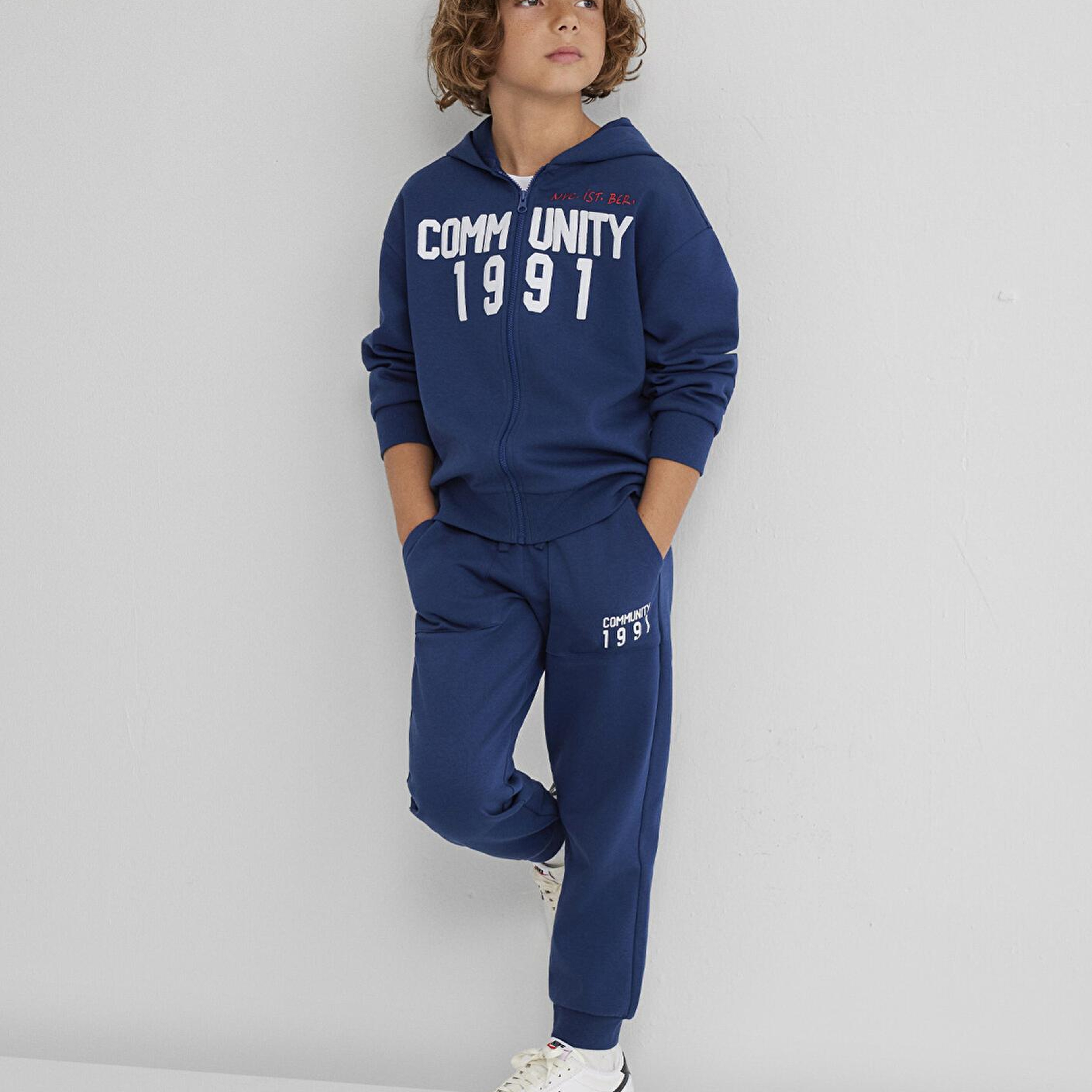 Mavi Baskılı Lacivert Eşofman Altı 6010018-70721