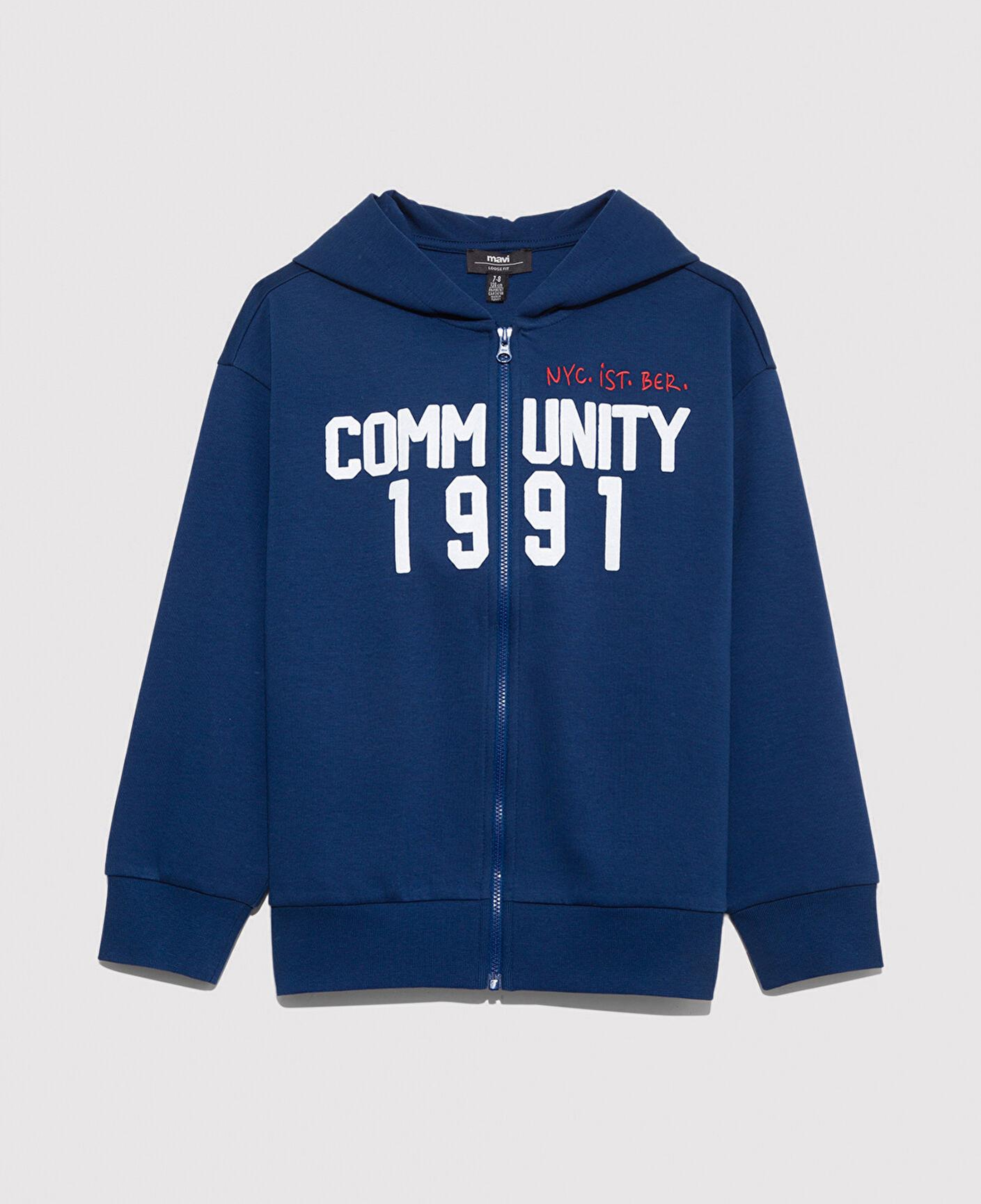 Mavi Fermuarlı Lacivert Sweatshirt 6S10119-70721