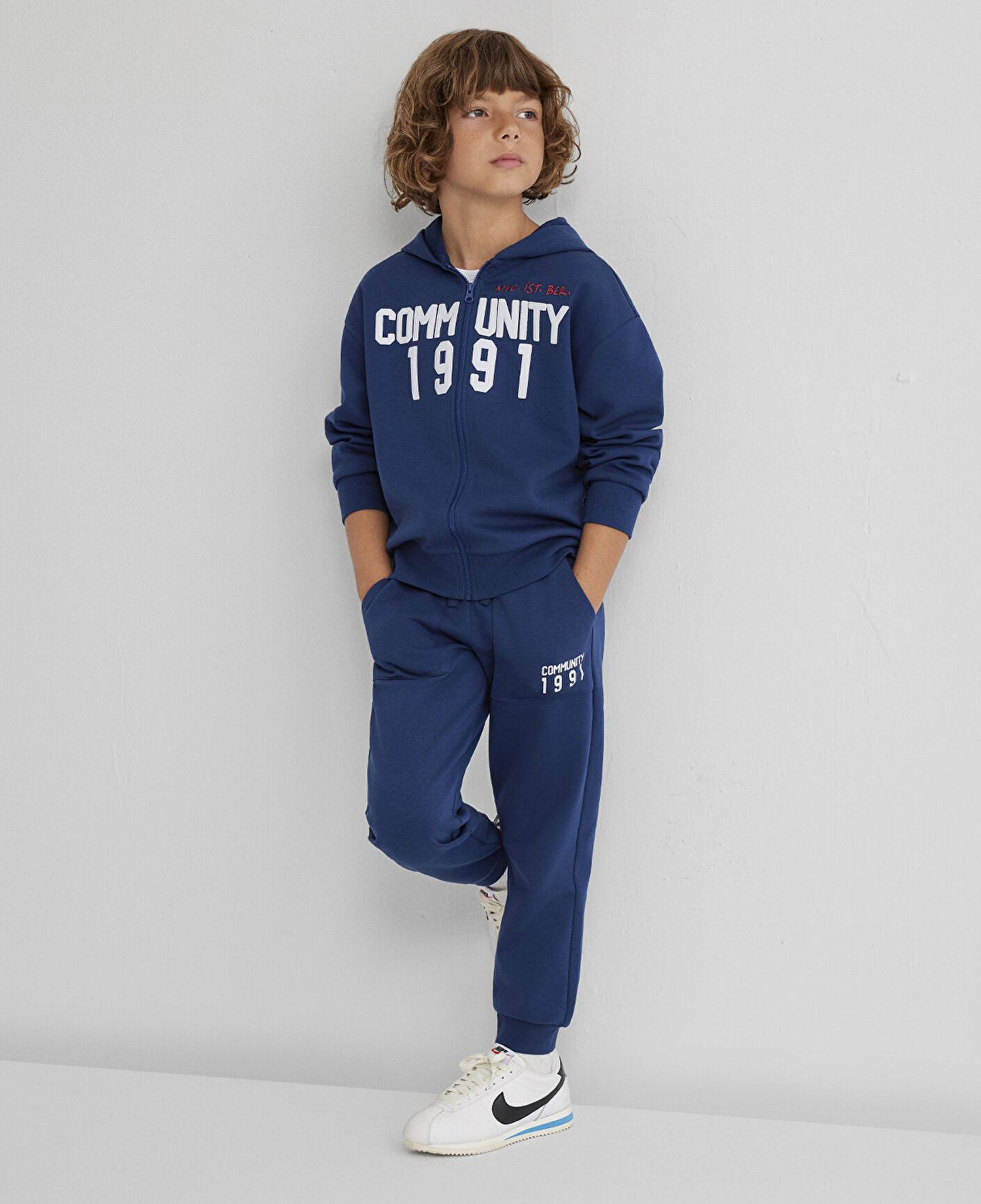 Mavi Baskılı Lacivert Eşofman Altı 6010018-70721