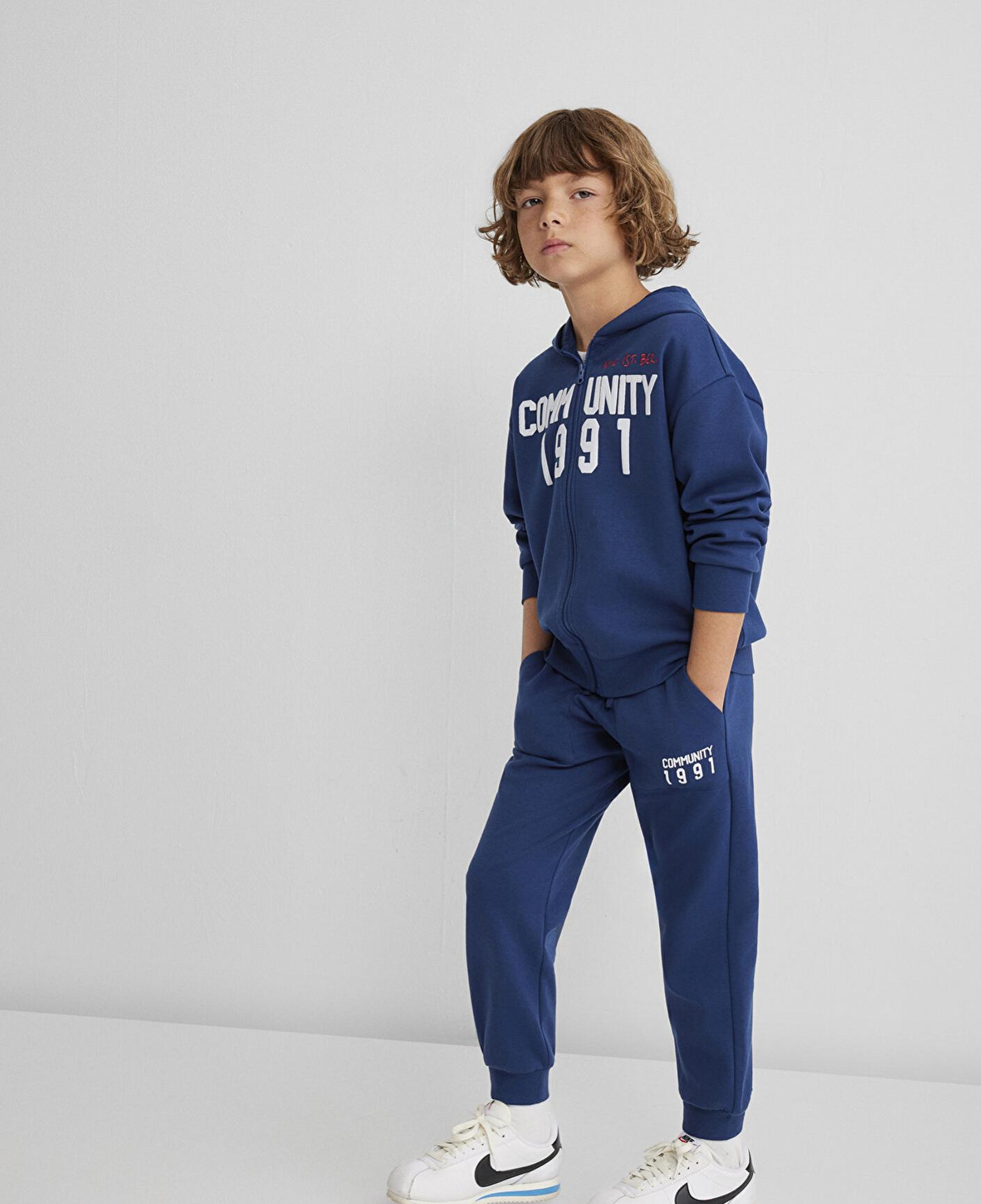 Mavi Baskılı Lacivert Eşofman Altı 6010018-70721