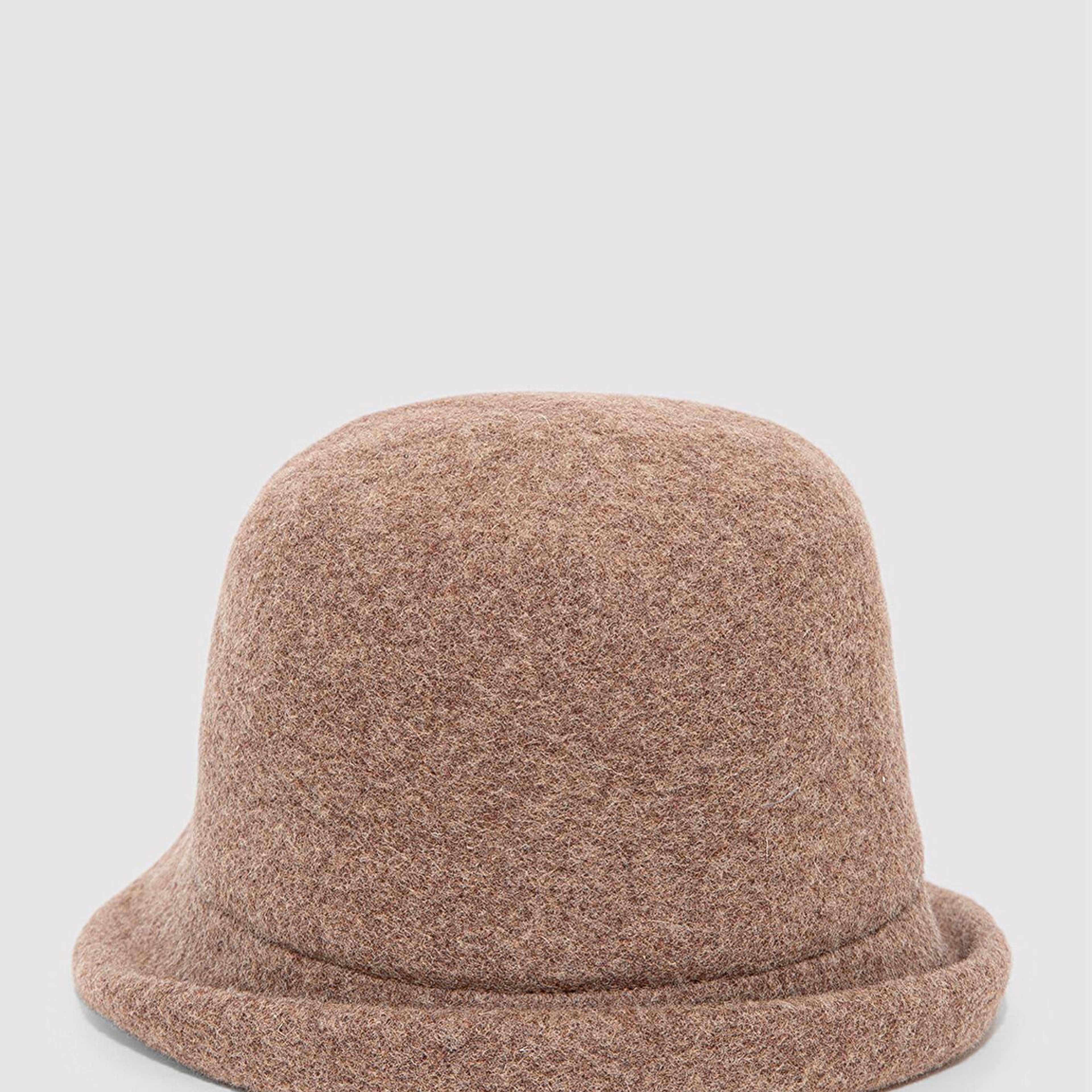 Mavi Yün Karışımlı Kahverengi Şapka 1911759-32164