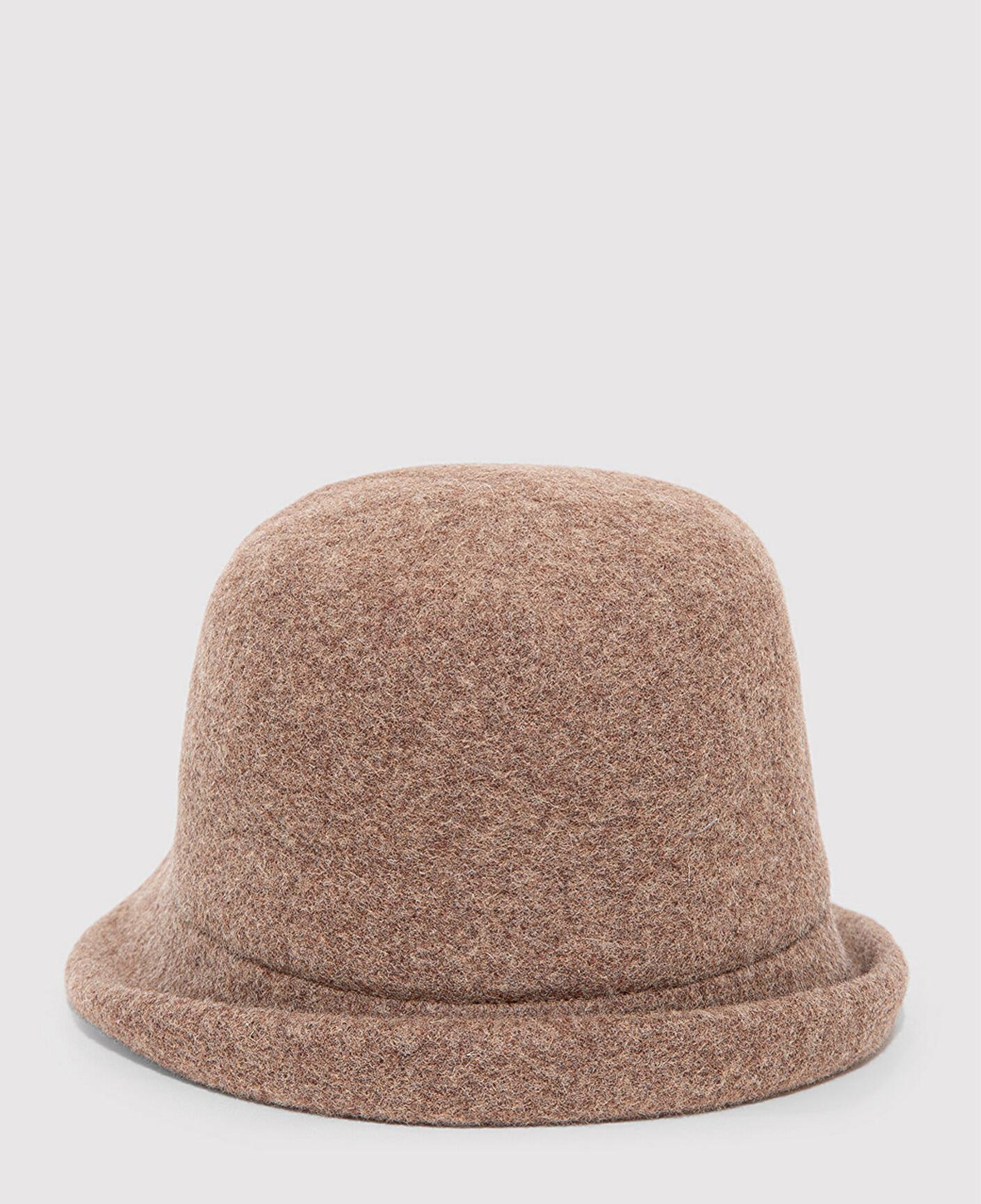 Mavi Yün Karışımlı Kahverengi Şapka 1911759-32164