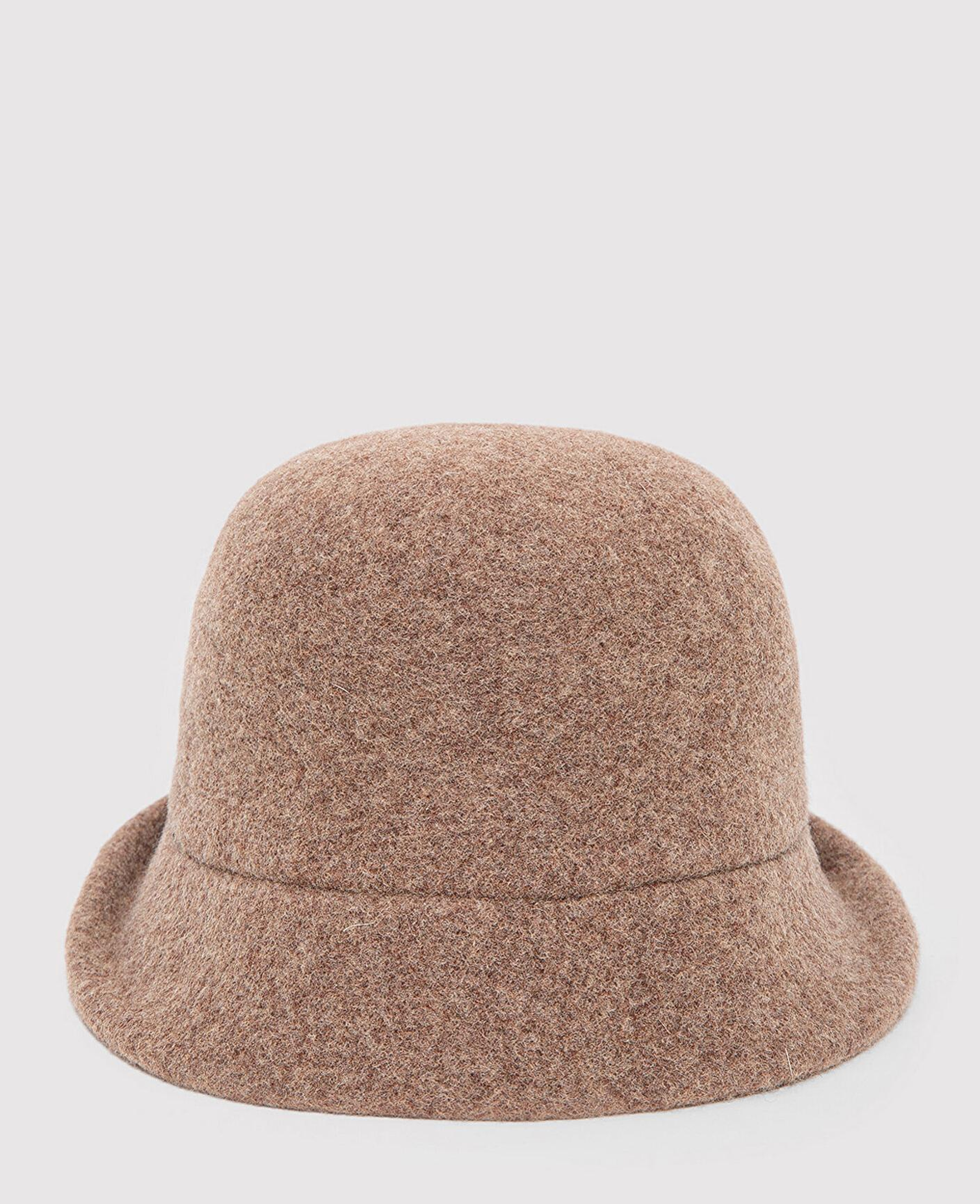 Mavi Yün Karışımlı Kahverengi Şapka 1911759-32164