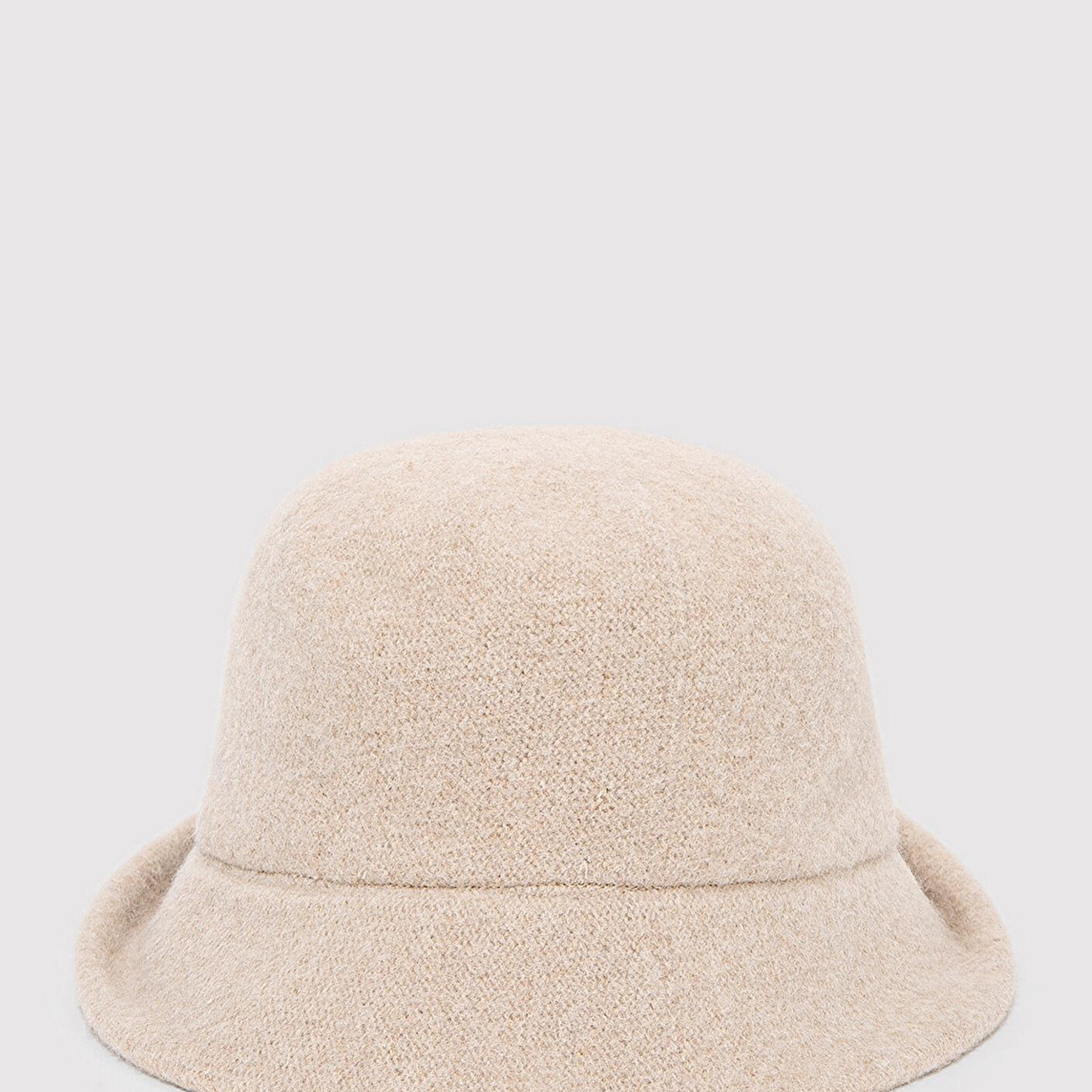 Mavi Yün Karışımlı Bej Şapka 1911759-70055