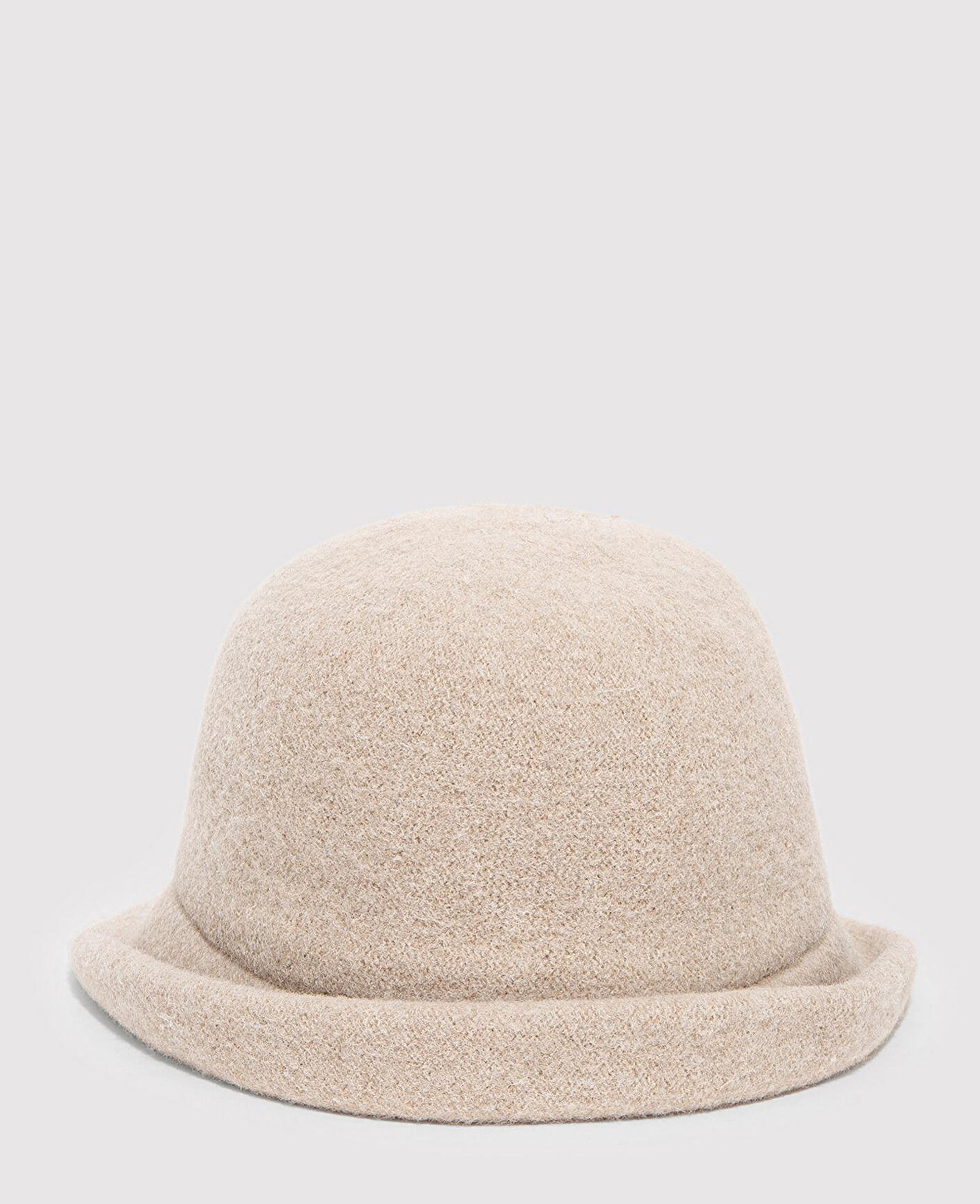 Mavi Yün Karışımlı Bej Şapka 1911759-70055