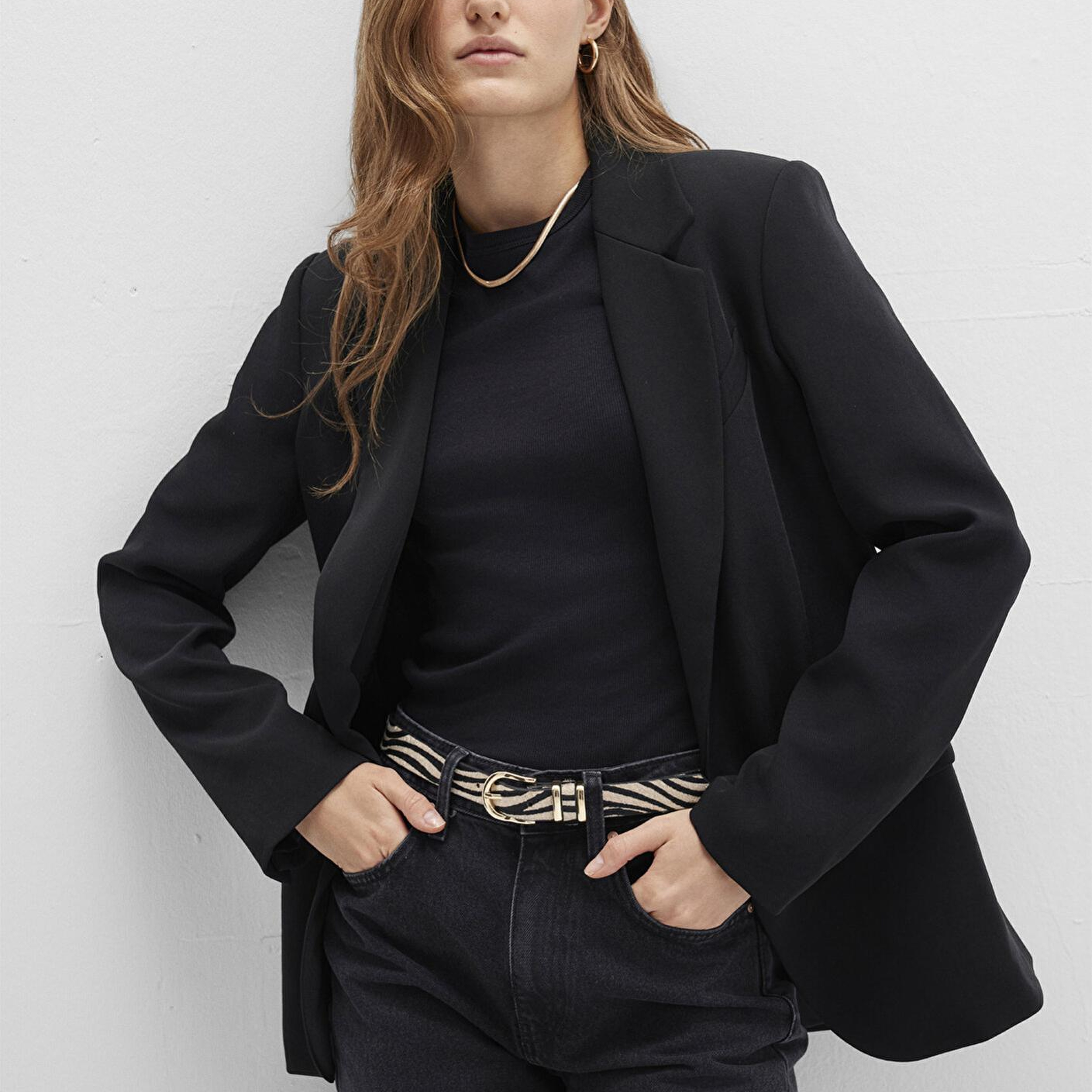 Mavi Zebra Desenli Suni Deri Kemer 1913570-900