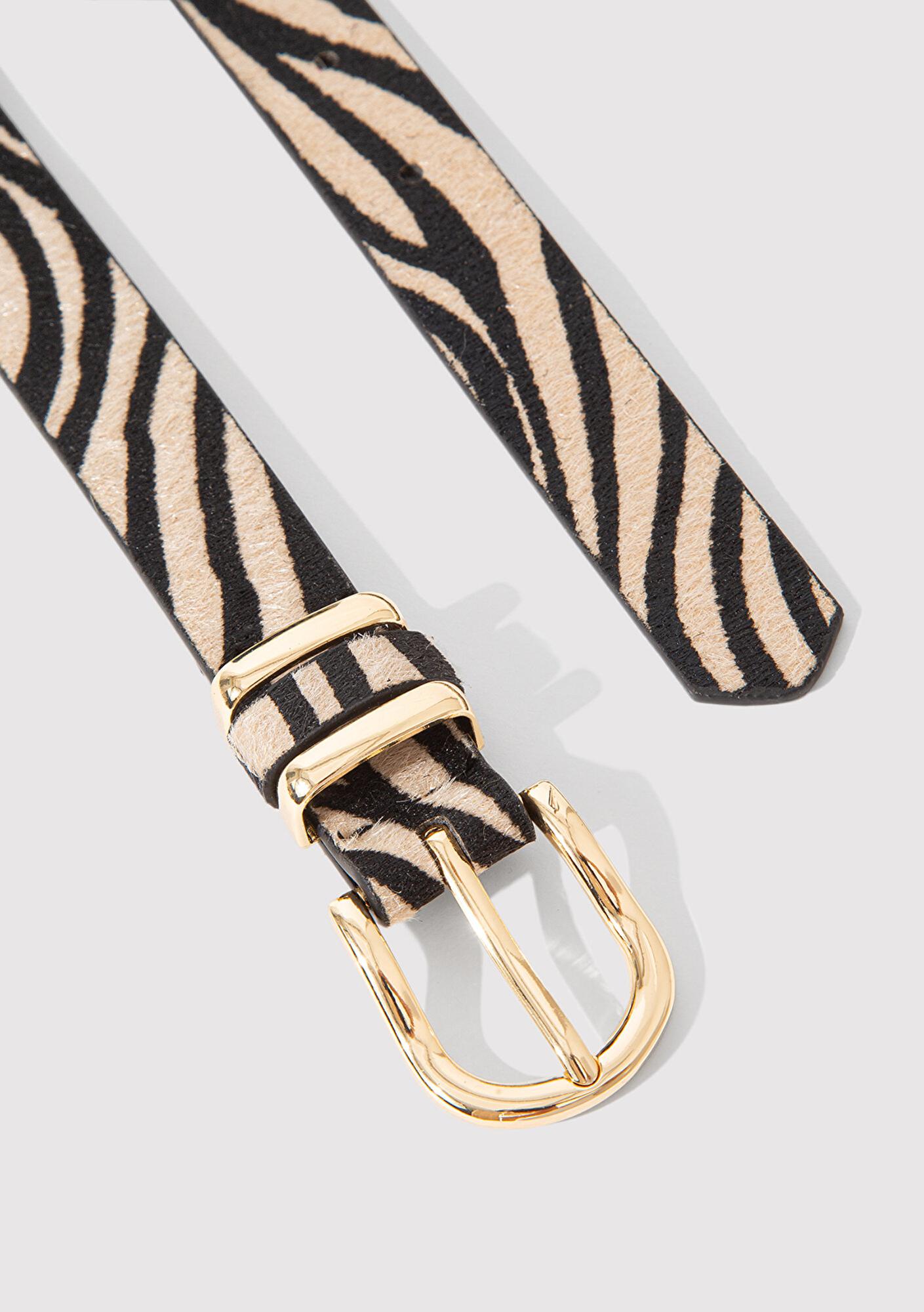 Mavi Zebra Desenli Suni Deri Kemer 1913570-900