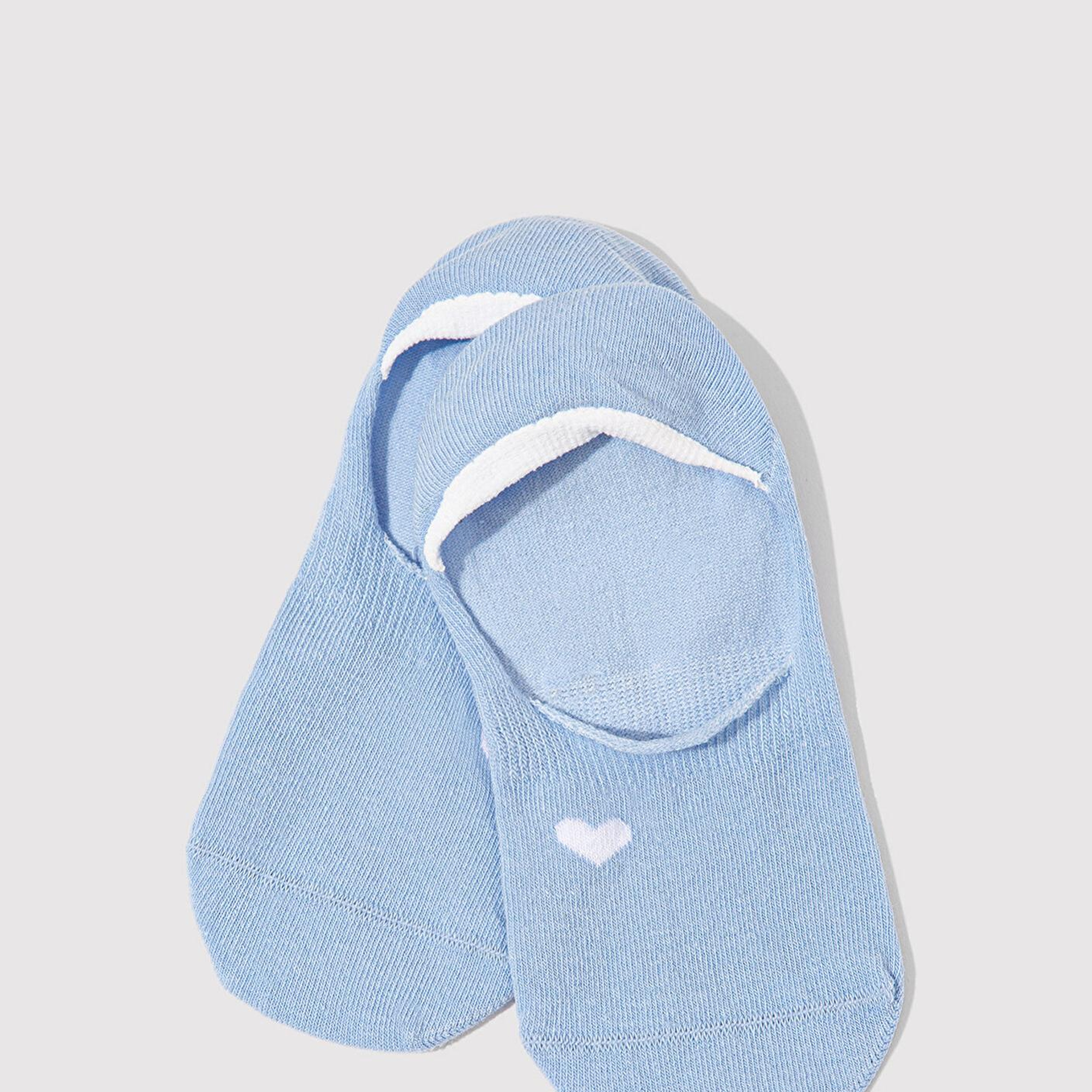 Mavi 2li Kalp Detaylı Babet Çorap 1913553-70775