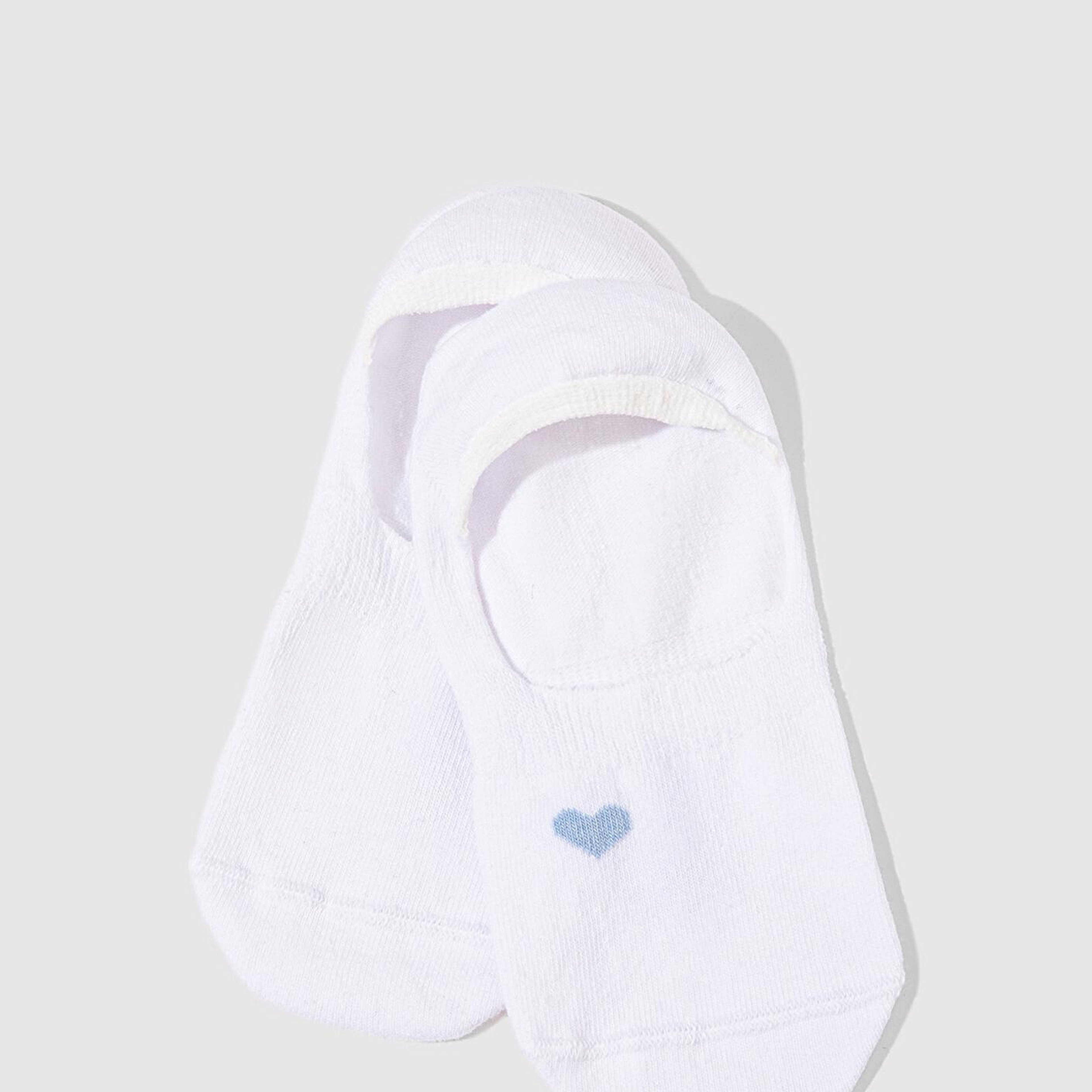 Mavi 2li Kalp Detaylı Babet Çorap 1913553-70775