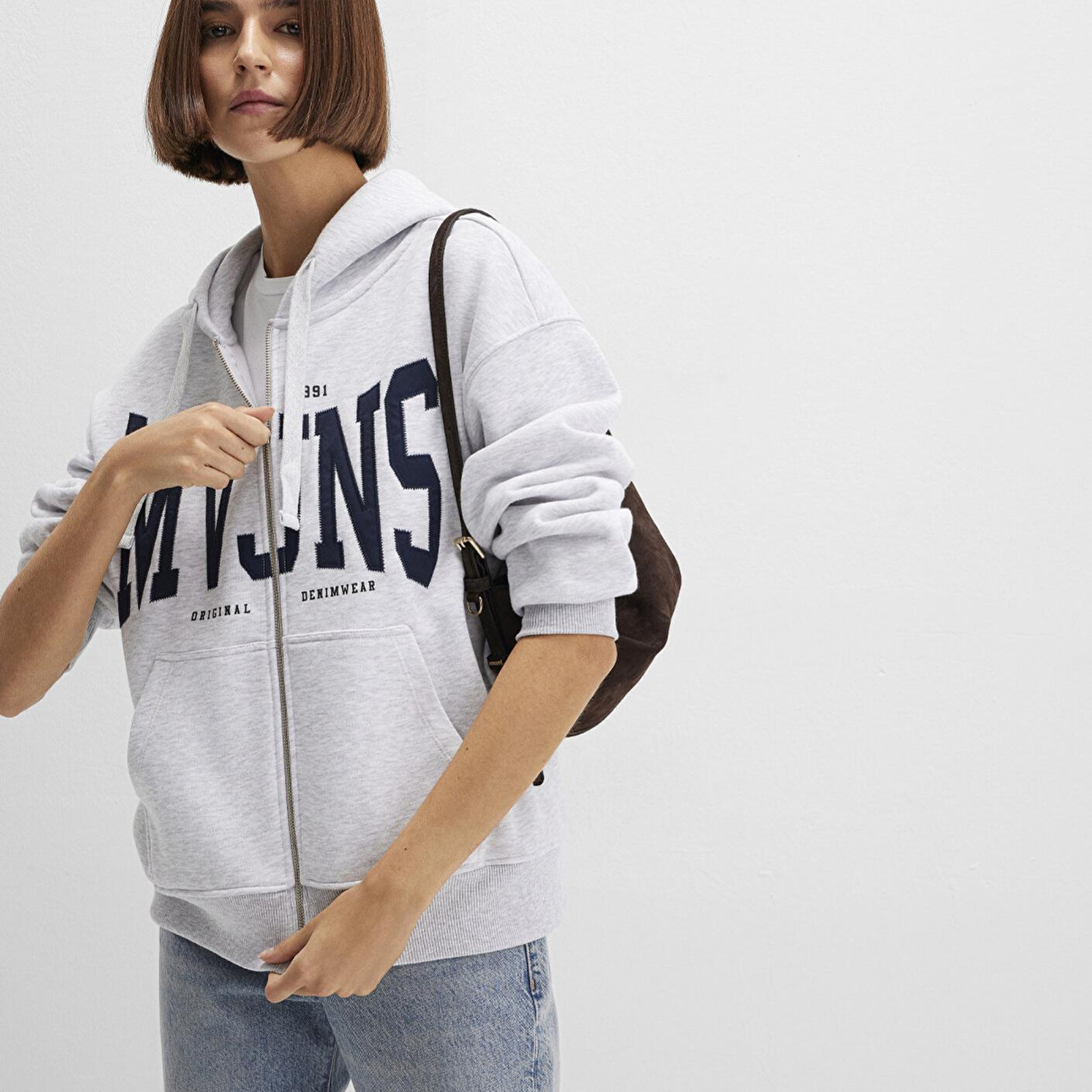 Mavi MVJNS Logo Gri Sweatshirt 1S10421-80196