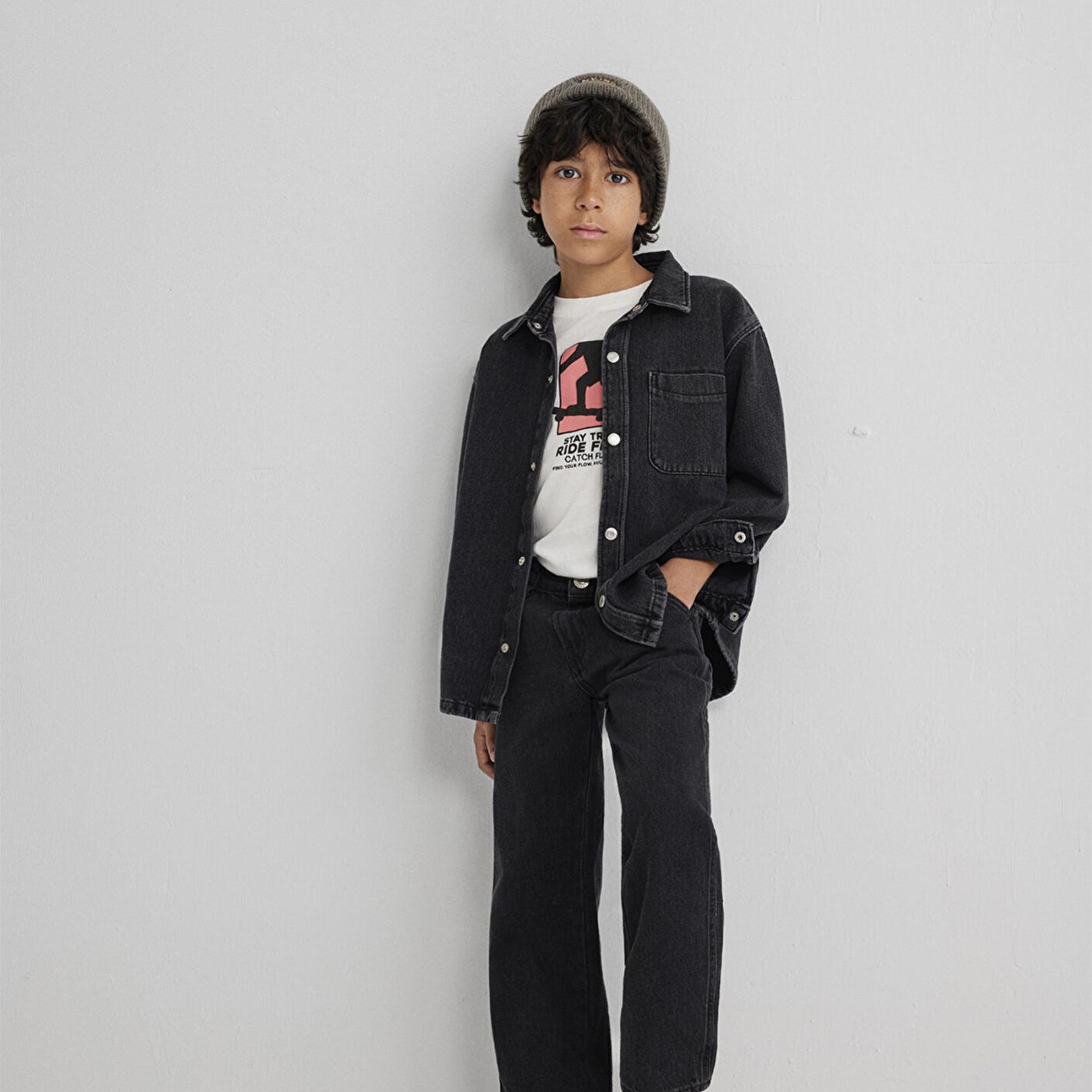 Mavi Bob 90lar Antrasit Denim Jean Gömlek Oversize / Geniş Kesim 6210000-89447