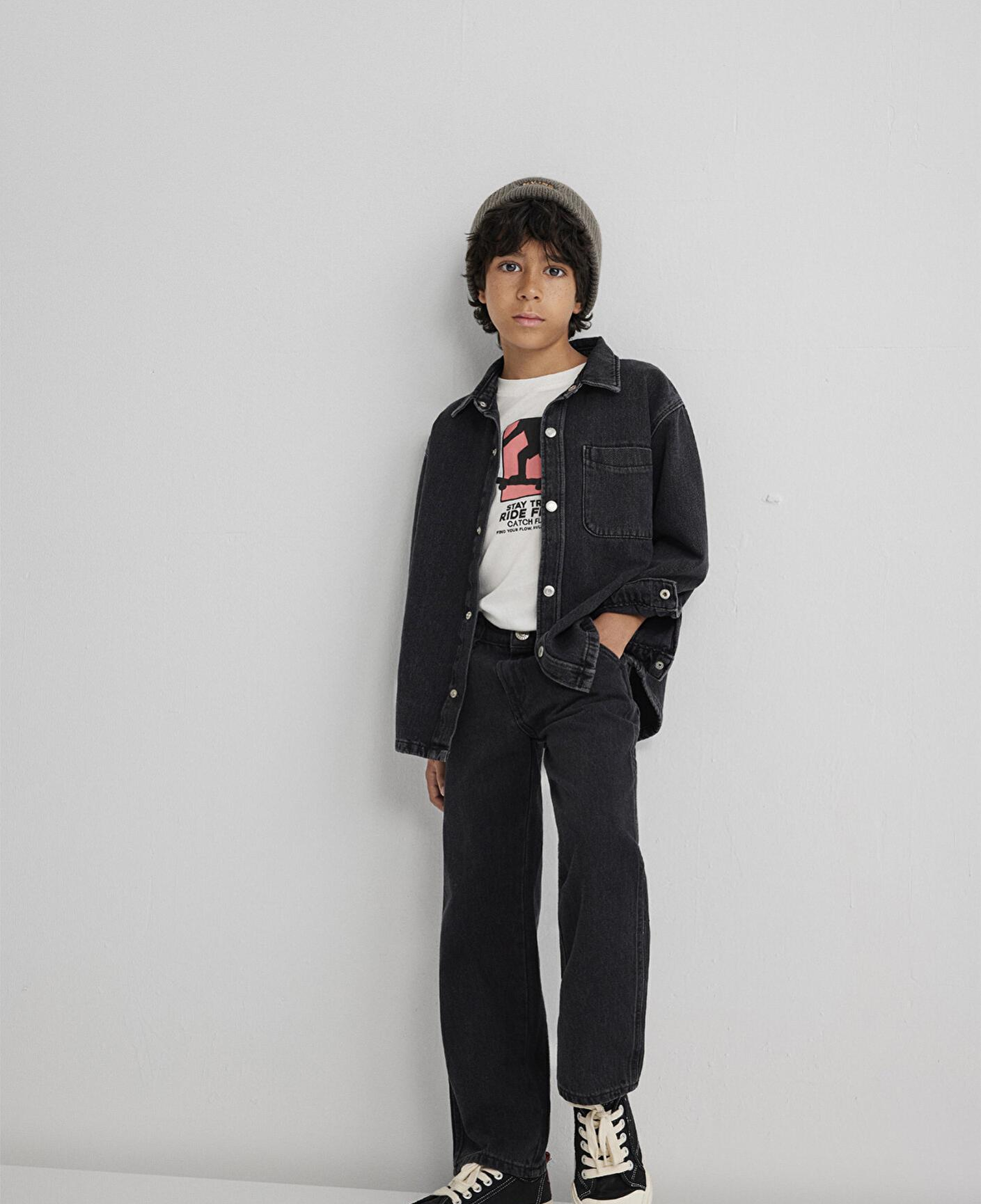 Mavi Bob 90lar Antrasit Denim Jean Gömlek Oversize / Geniş Kesim 6210000-89447